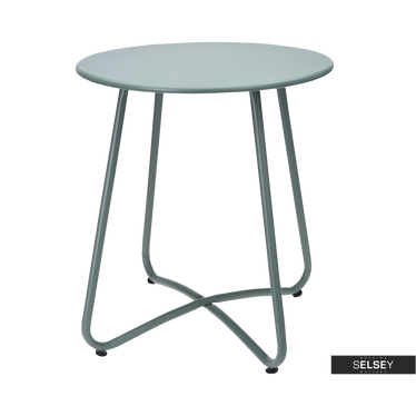 Tisch PLATAN blassgrün/silber mit gekreuztem Gestell