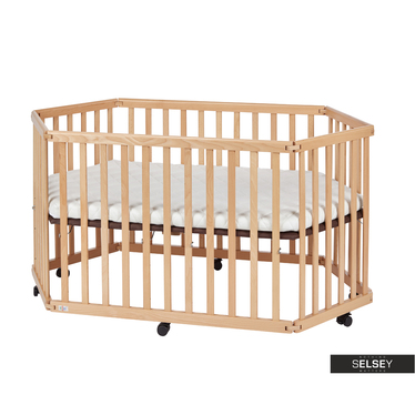 Babybett BABY Laufgitter mit Matratze und Gitterschutz