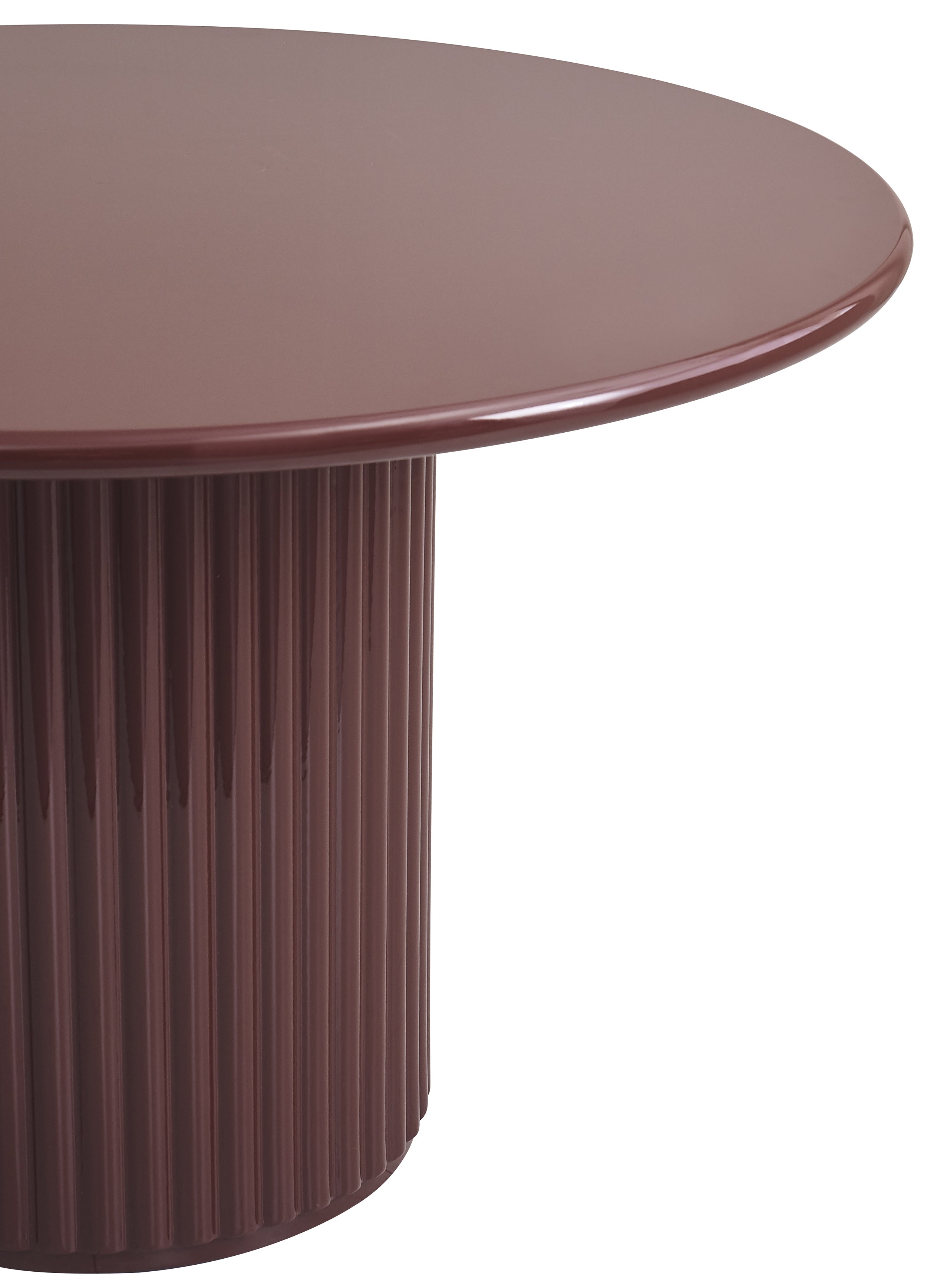 Runder Esstisch Prinise 120 cm, bordeaux, Hochglanz