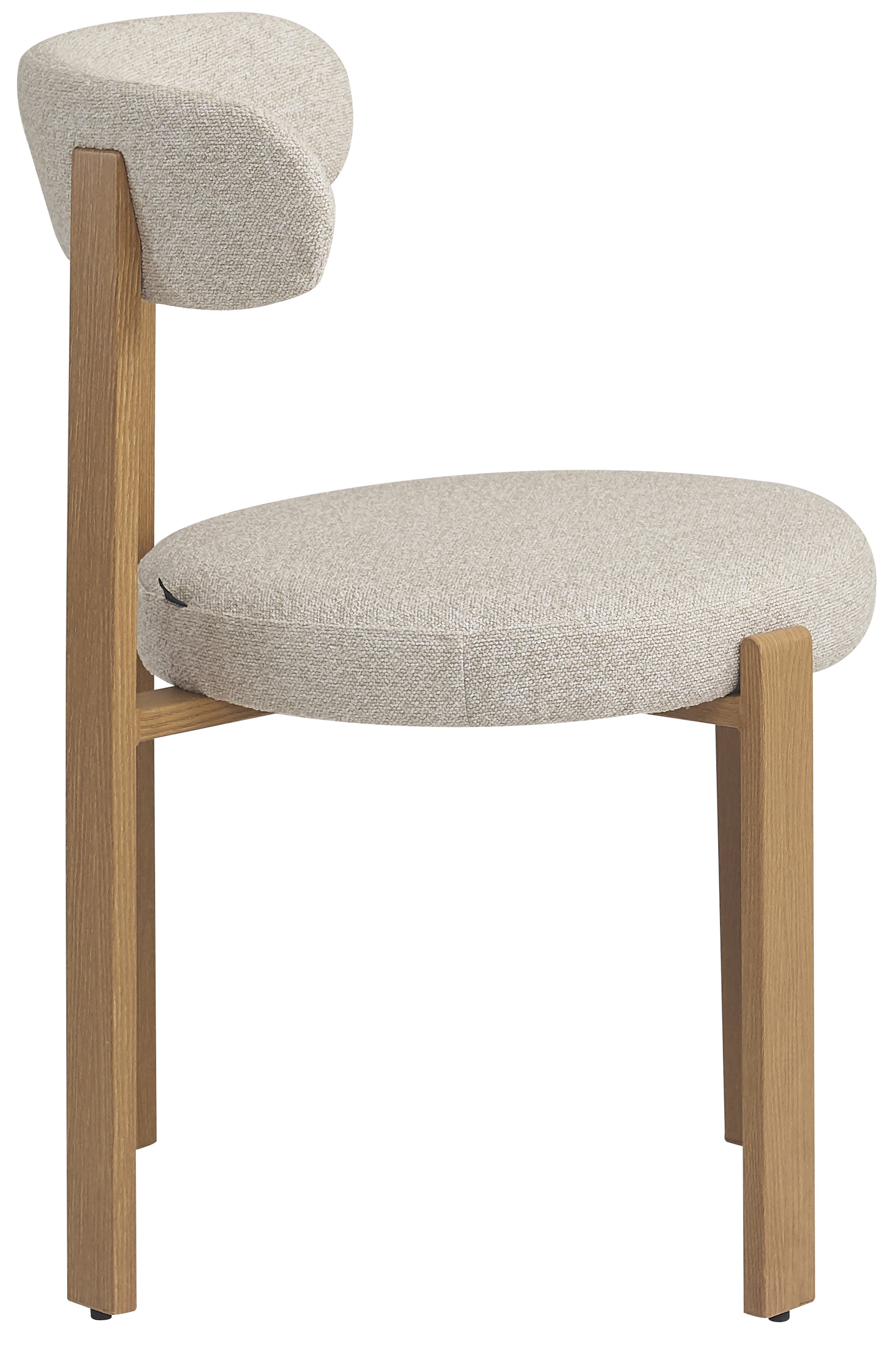 Bezogenes Esszimmerstuhl Afinatte in beige Bouclé