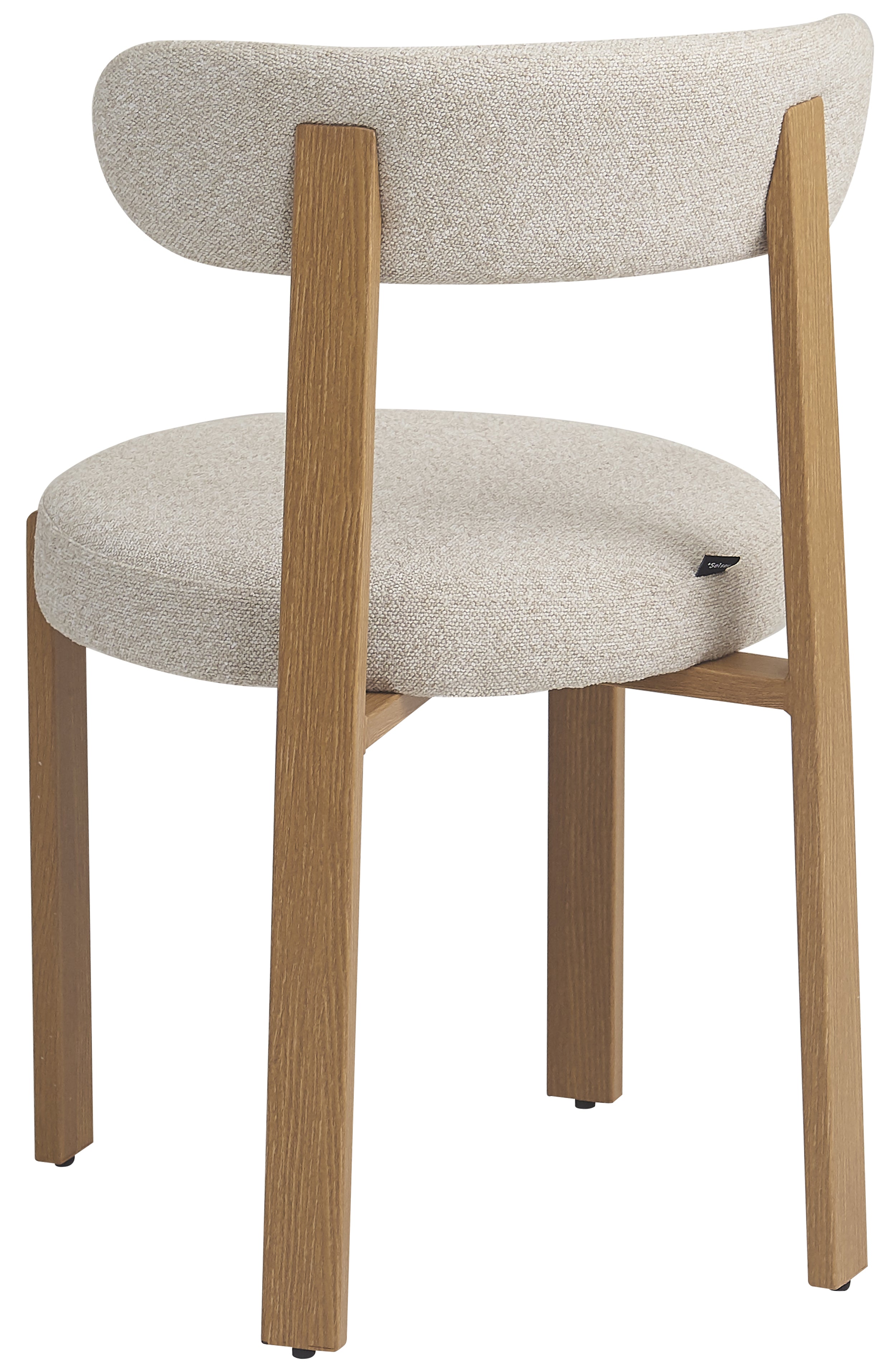 Bezogenes Esszimmerstuhl Afinatte in beige Bouclé