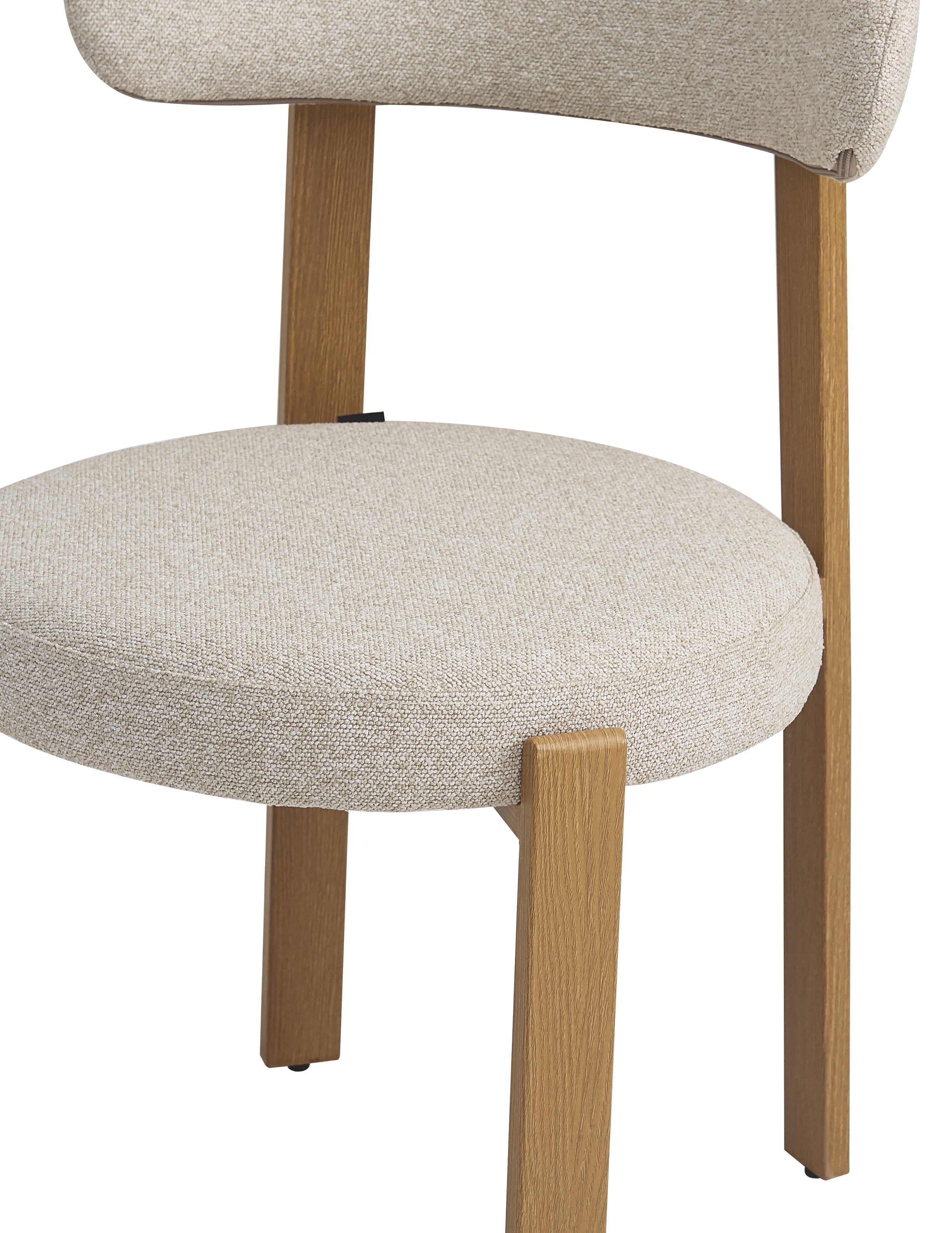 Bezogenes Esszimmerstuhl Afinatte in beige Bouclé