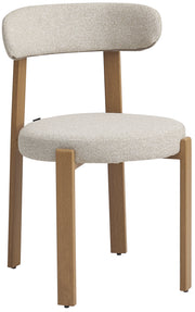 Bezogenes Esszimmerstuhl Afinatte in beige Bouclé