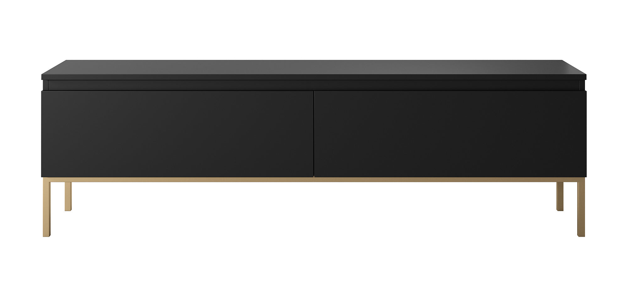 TV-Schrank Bemmi 150 cm schwarz mit goldenen Beinen