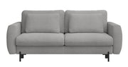 Dreisitziges ausklappbares Sofa Rane mit Stauraum, grauer hydrophober Chenille-Stoff