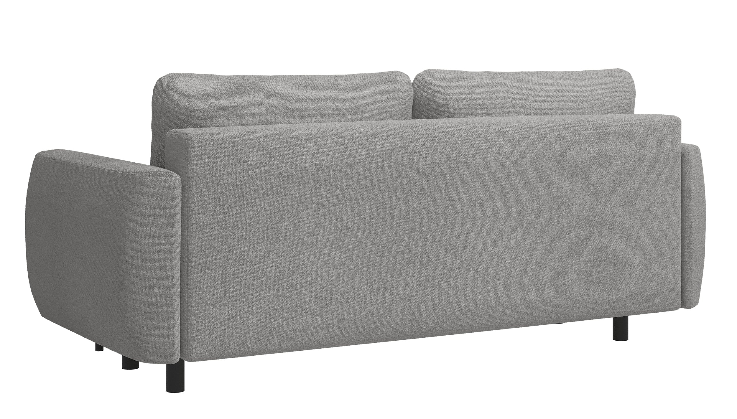 Dreisitziges ausklappbares Sofa Rane mit Stauraum, grauer hydrophober Chenille-Stoff