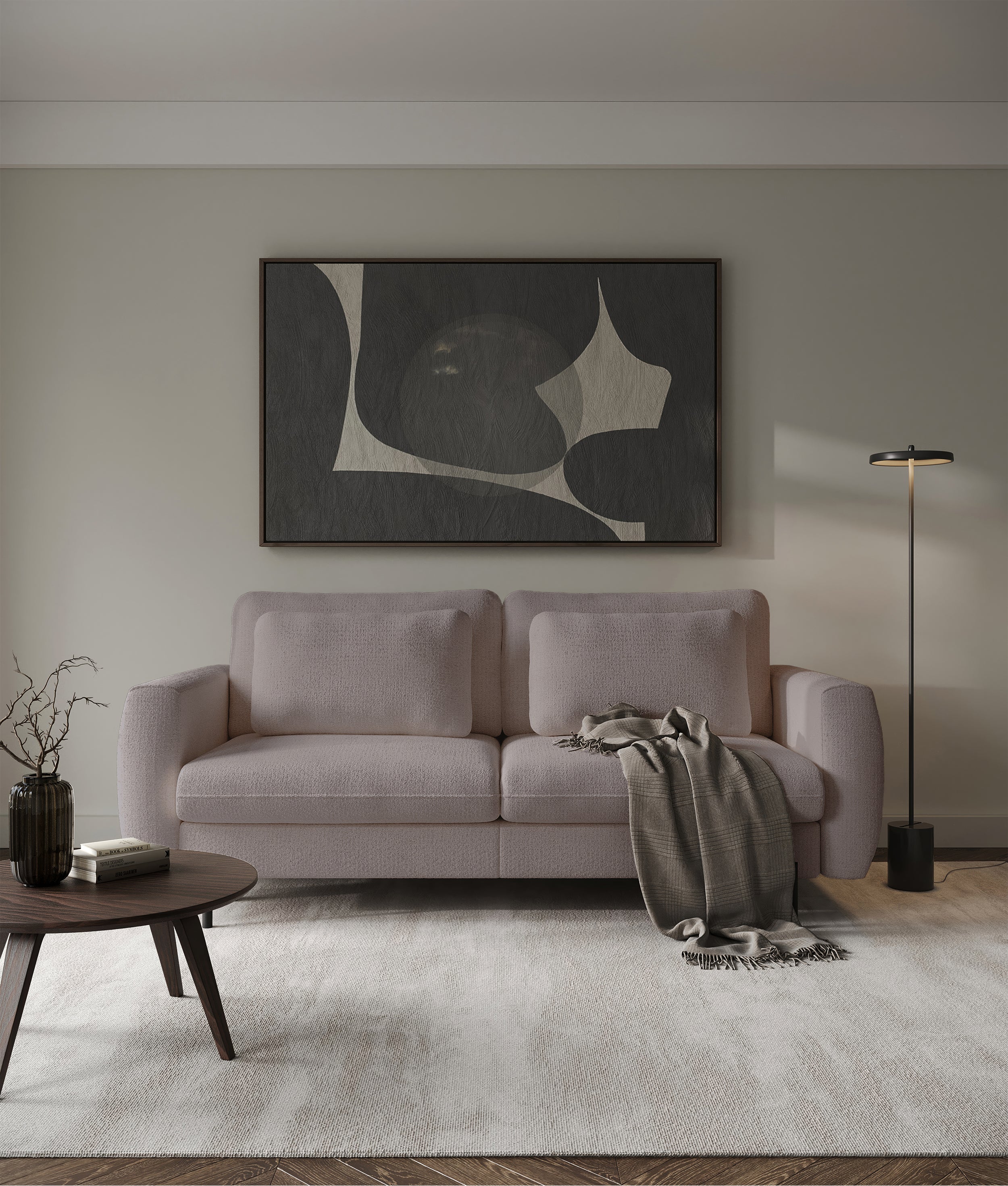 Drei-Sitzer-Schlafsofa Rane mit Stauraum, beige, hydrophobes Chenille
