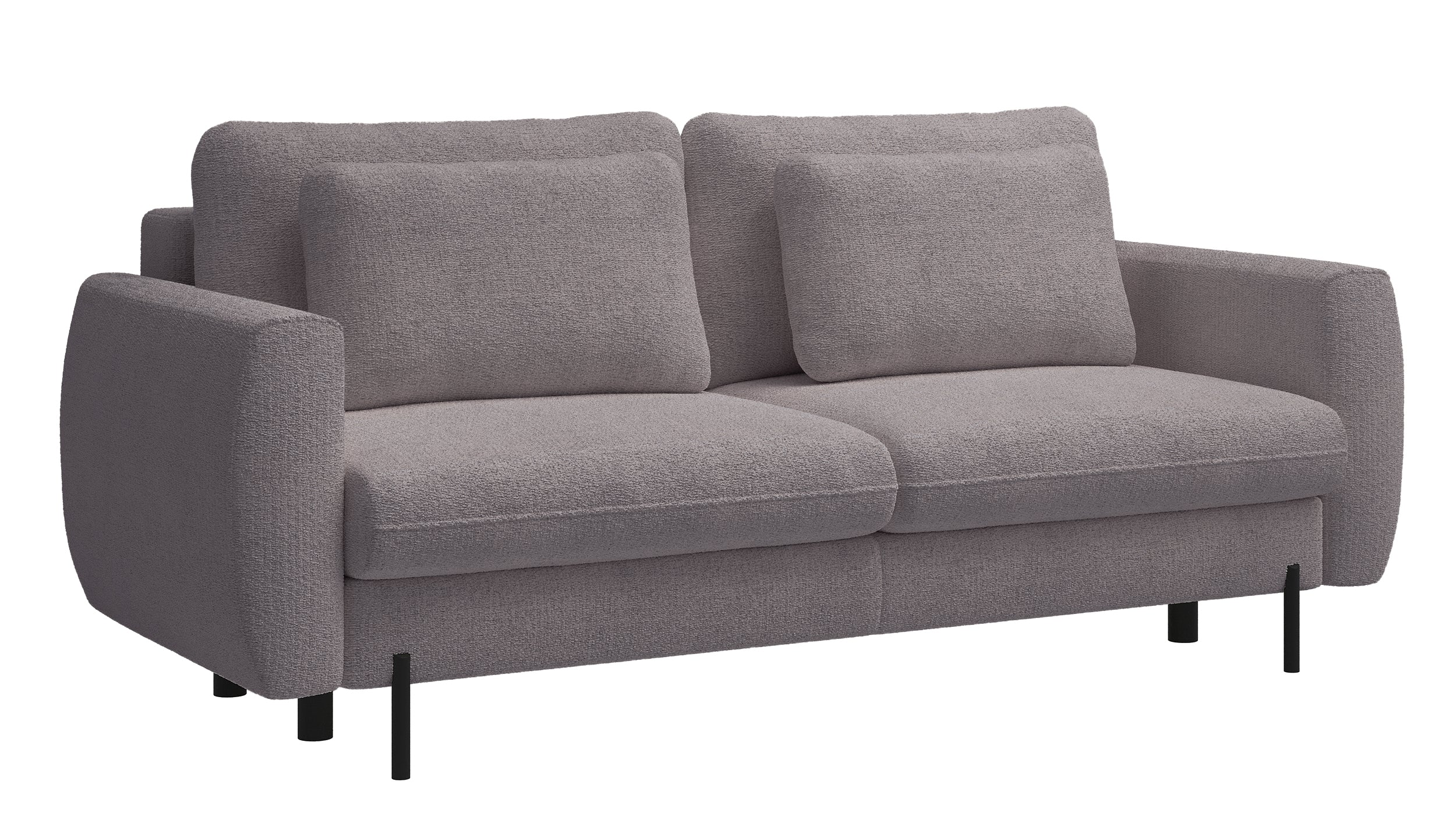 Dreisitziges ausklappbares Sofa Rane mit Stauraum, grau-beige, hydrophobes Chenille-Gewebe
