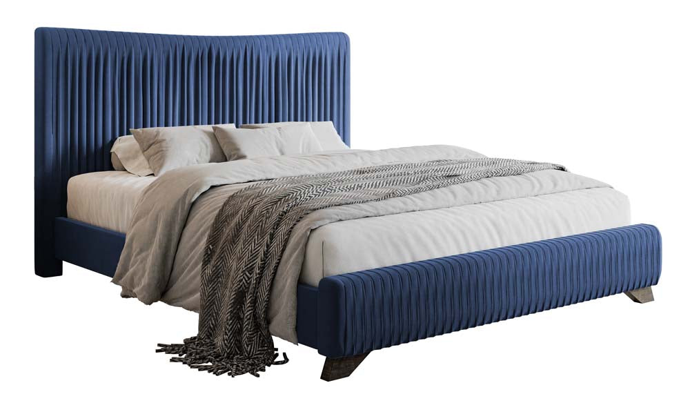 Polstermöbelbett Bratan 160x200 cm blau