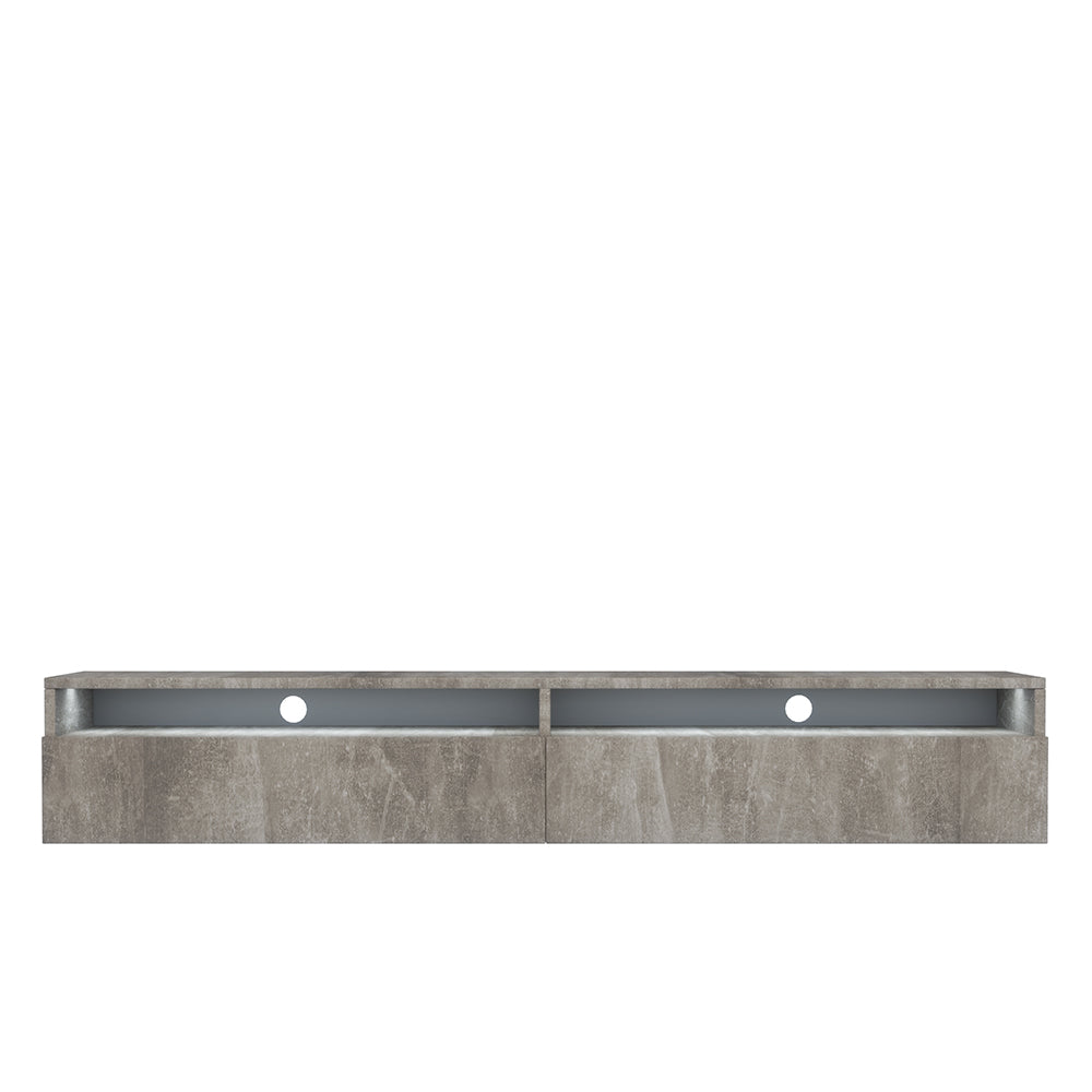 TV-Schrank Rednaw 180 cm Beton mit Beleuchtung