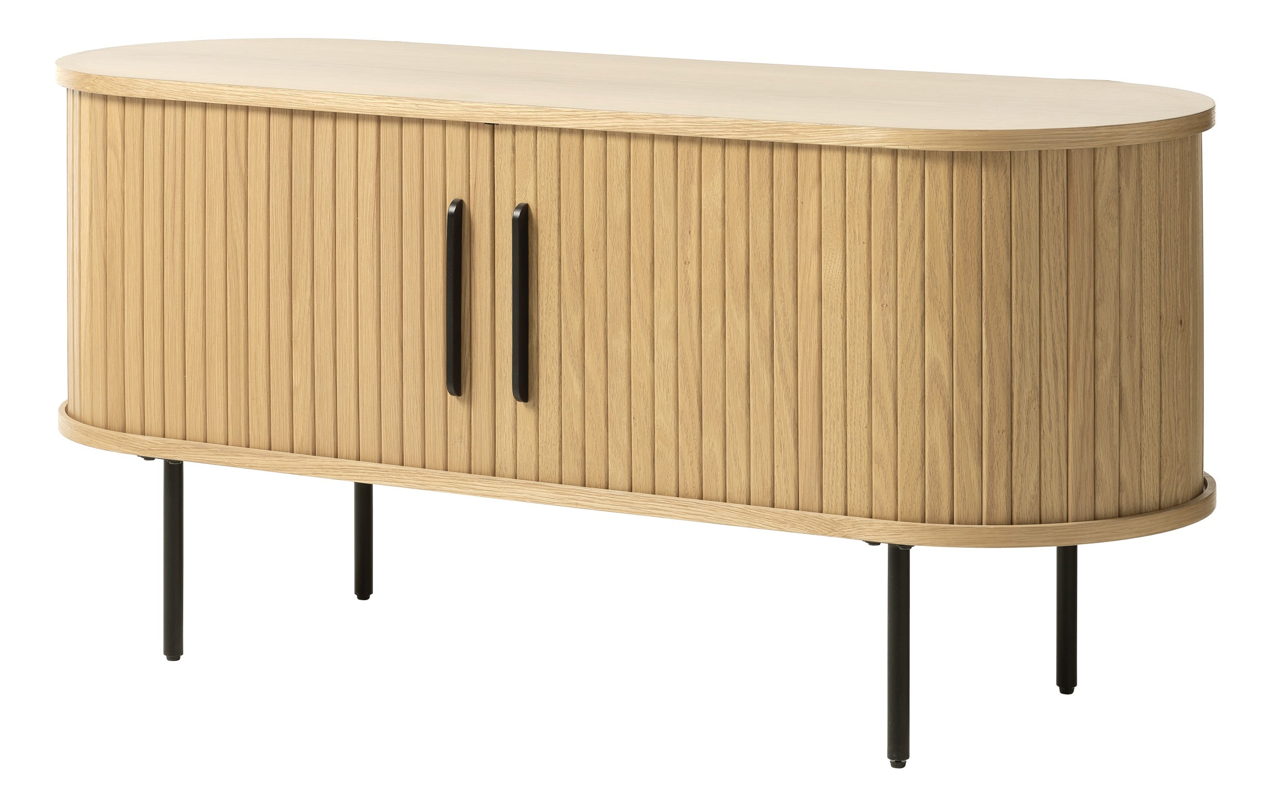TV-Schrank Gativel 120 cm Lamellen natürliche Eiche