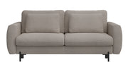 Dreisitziges ausklappbares Sofa Rane mit Stauraum, hellbrauner hydrophober Chenillestoff