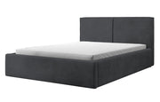 Polsterbett 180x200 cm Farese mit Stauraum und Gasdruckfeder, dunkelgrauer Cord
