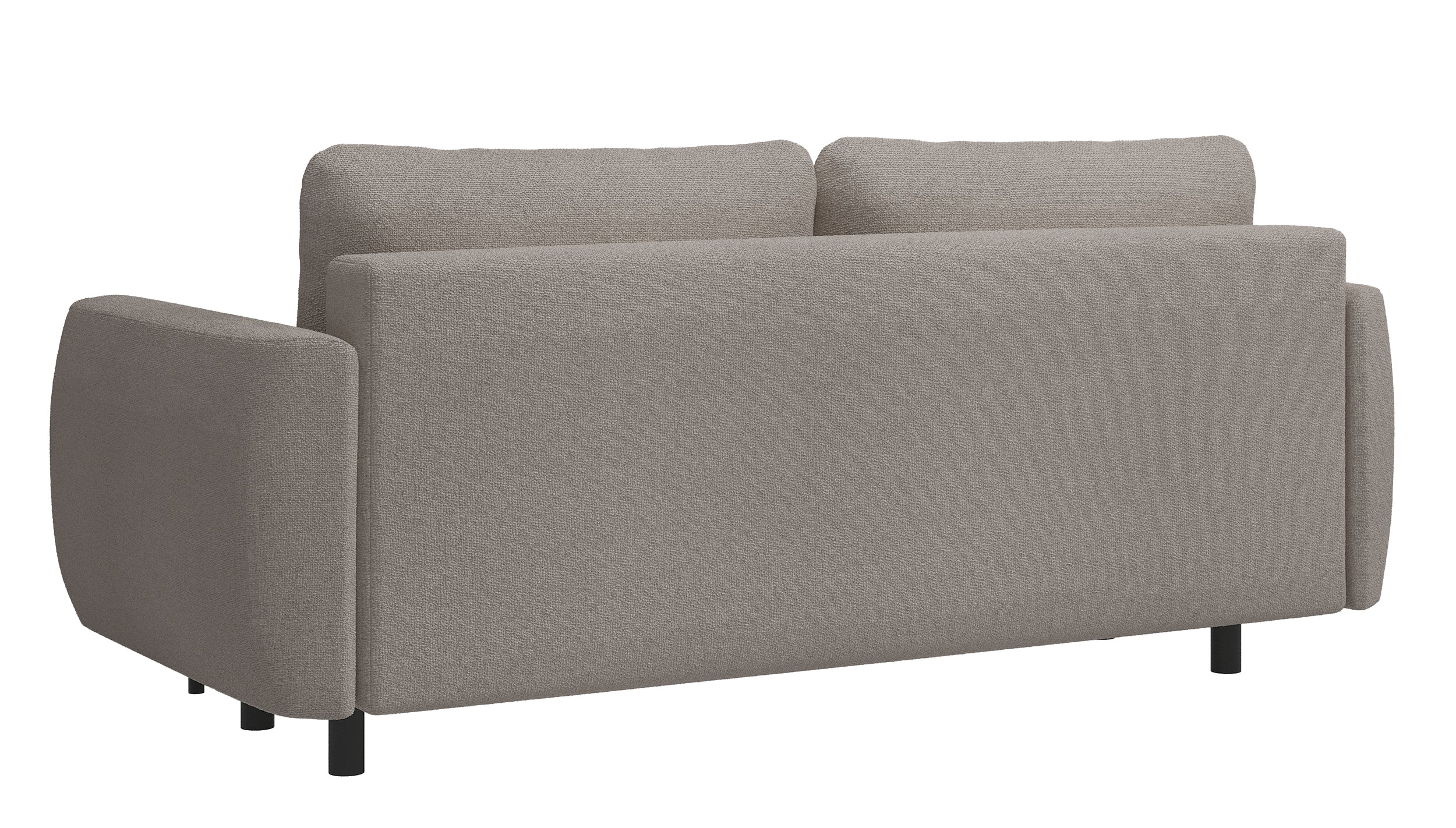 Dreisitziges ausklappbares Sofa Rane mit Stauraum, hellbrauner hydrophober Chenillestoff