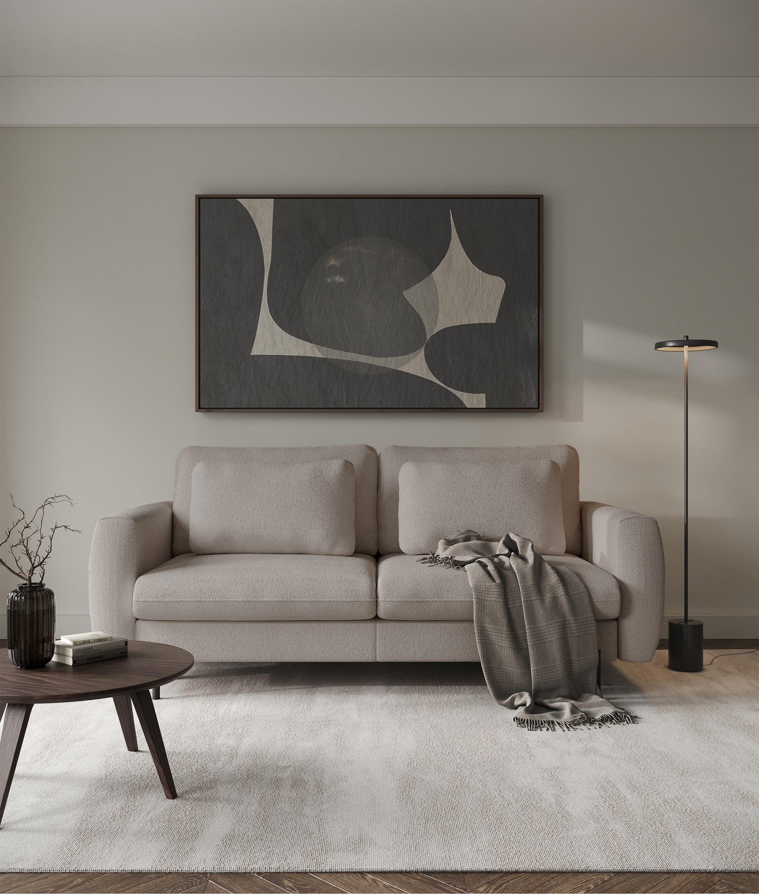Dreisitziges ausklappbares Sofa Rane mit Stauraum, hellbrauner hydrophober Chenillestoff