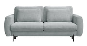 Dreisitziges ausklappbares Sofa Rane mit Stauraum, grauer hydrophober Chenille-Stoff