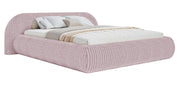 Gepolstertes Bett 160x200 cm Shels Low rosa dicker Cordstoff