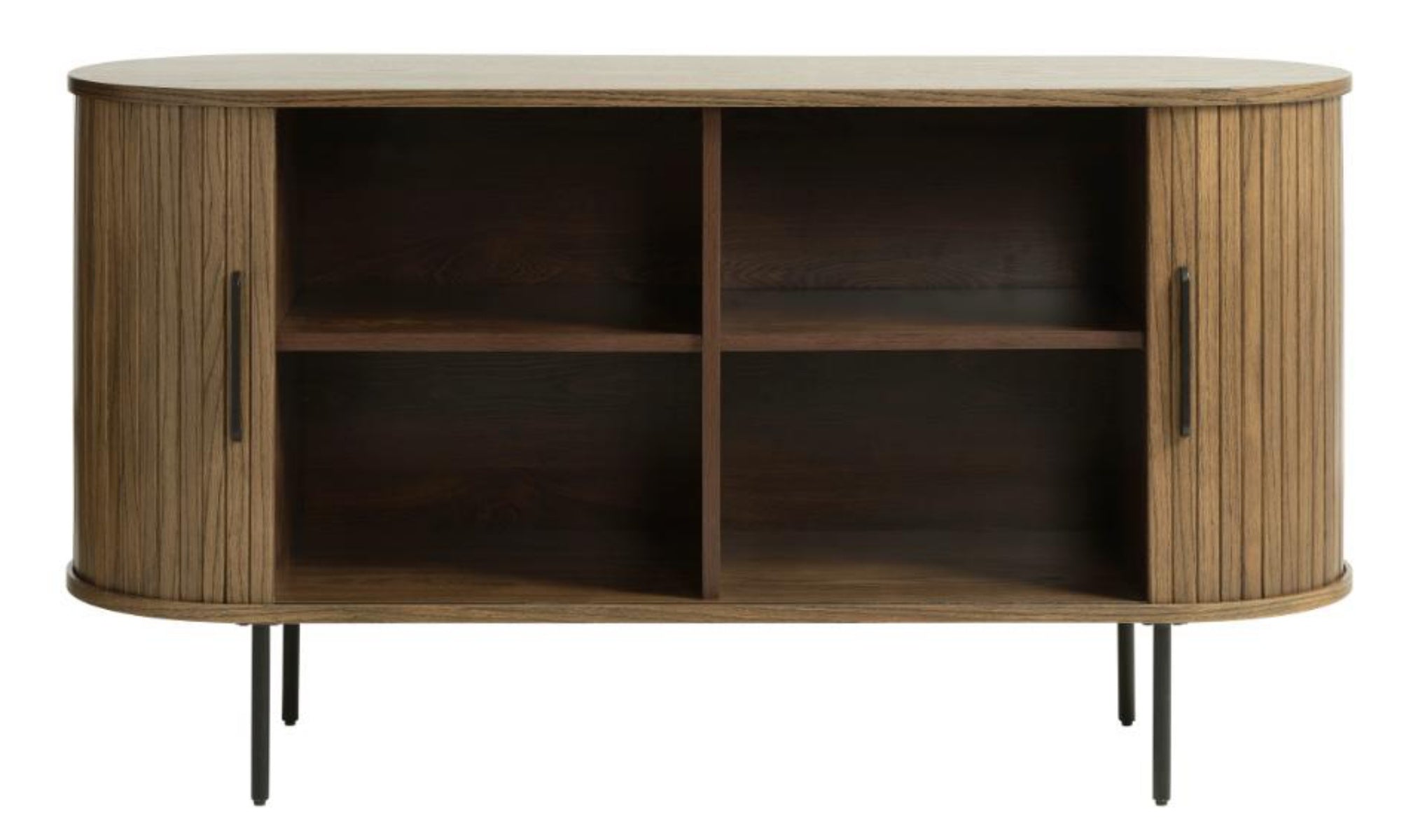 Kommode Gativel 140x76 cm Lamellen gebrannter Eichenholzton