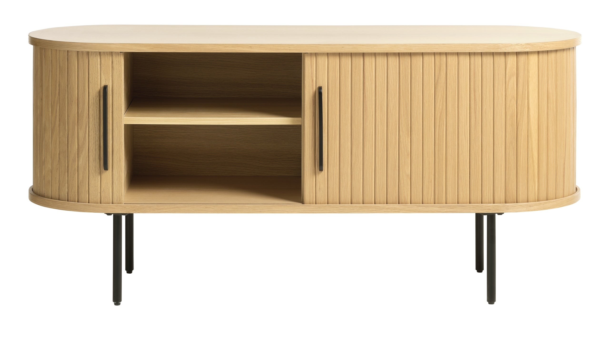 TV-Schrank Gativel 120 cm Lamellen natürliche Eiche