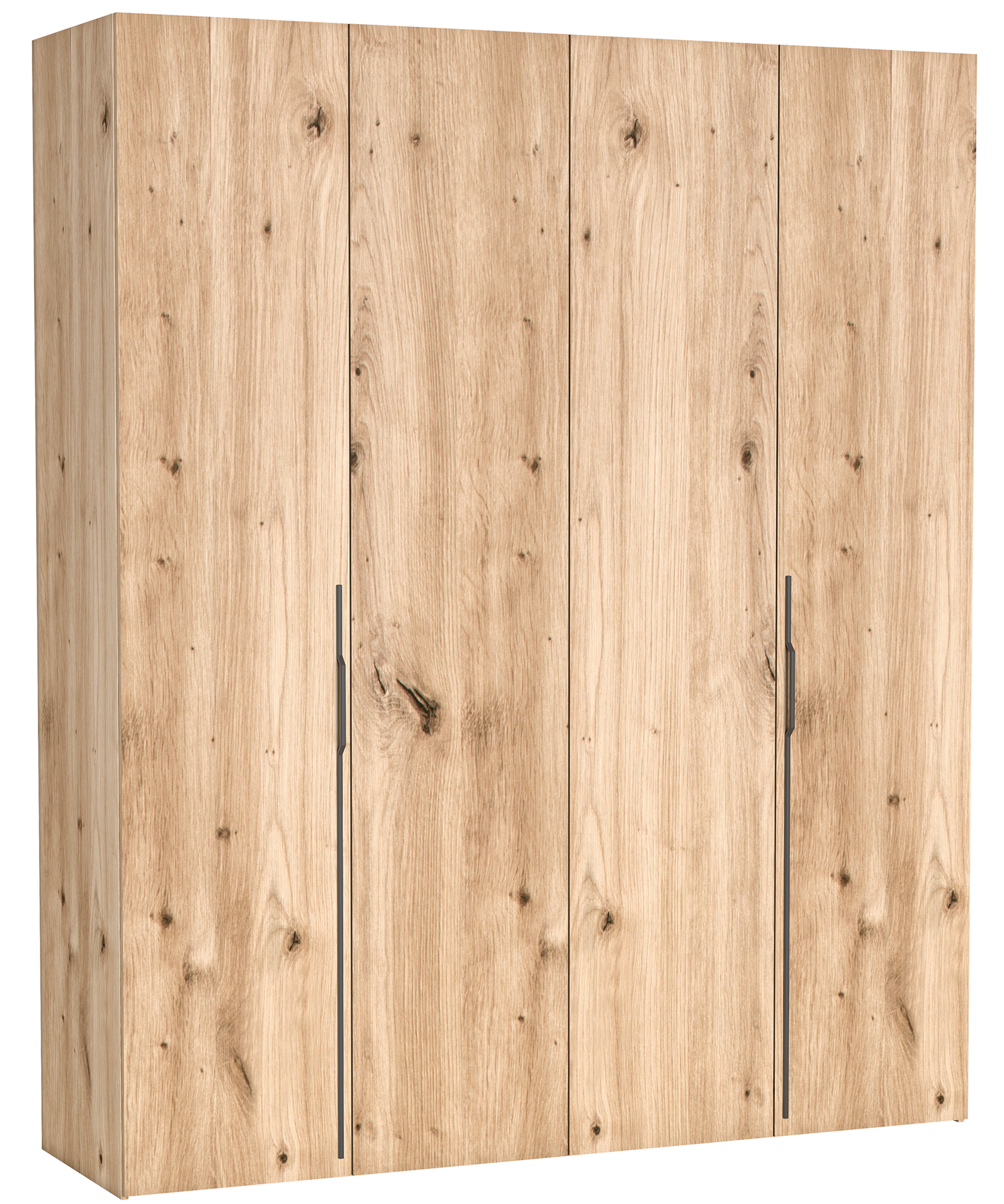 Zweiturige Bari-Garderobe mit drei Schubladen, 200 cm, Artisan-Eiche