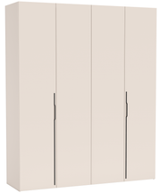 Zweiflügeliger Schrank Bari mit drei Schubladen, 200 cm, Kaschmirfarben