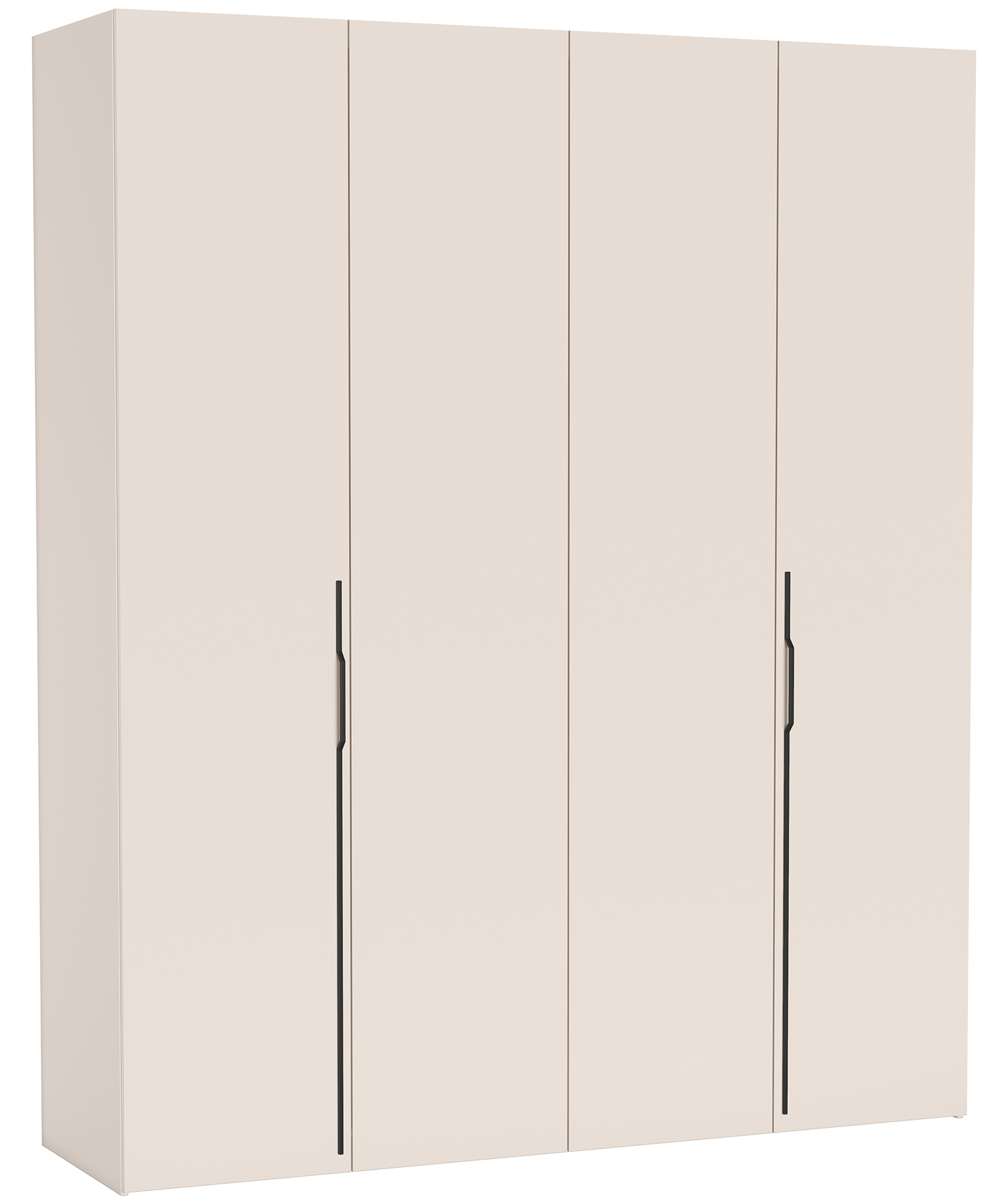Zweiflügeliger Schrank Bari mit drei Schubladen, 200 cm, Kaschmirfarben