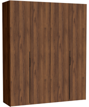 Zweittüriger Schrank Bari mit drei Schubladen, 170 cm, Walnuss Warmia