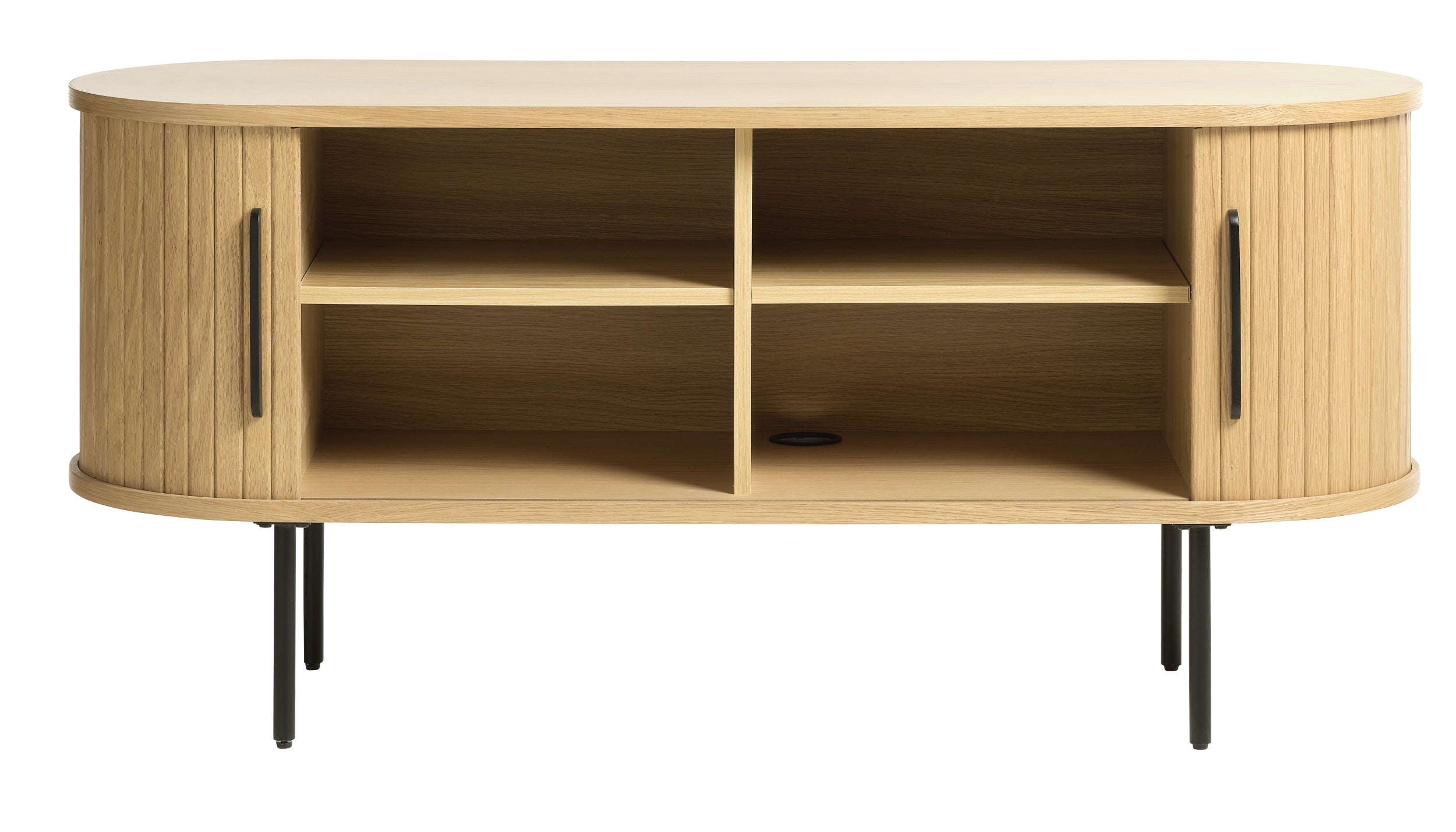 TV-Schrank Gativel 120 cm Lamellen natürliche Eiche