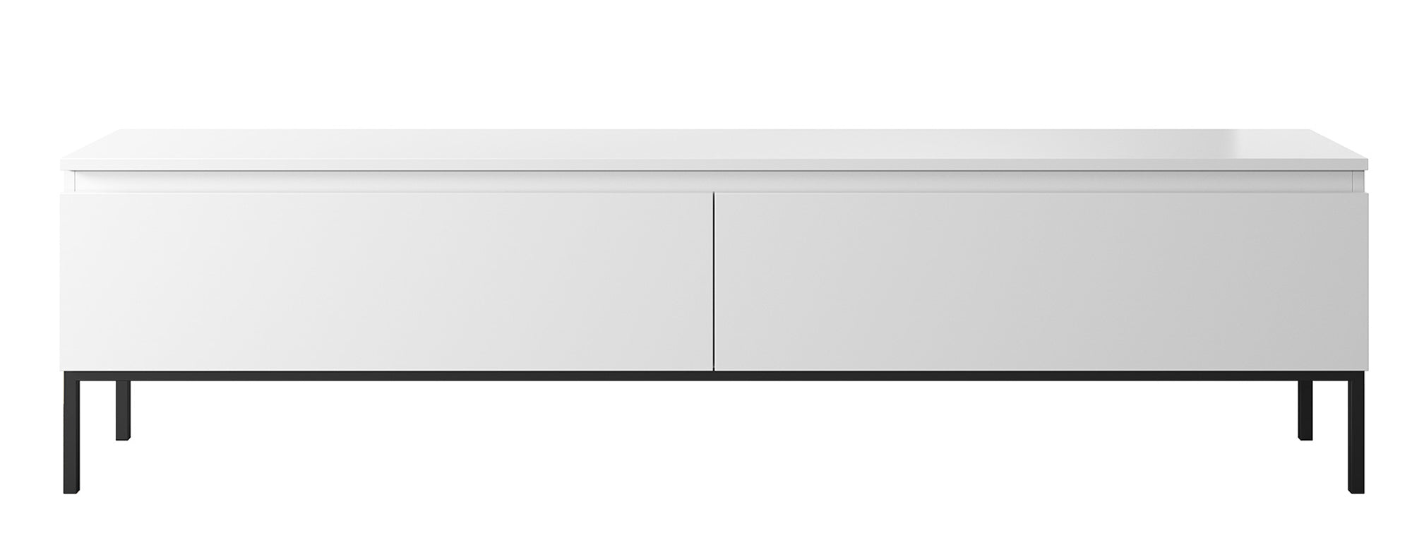 TV-Schrank Bemmi 175 cm weiß mit schwarzen Beinen