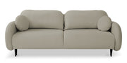 Ausziehbares Sofa Bafra mit Schlafunktion und Bettkasten, beige Samt