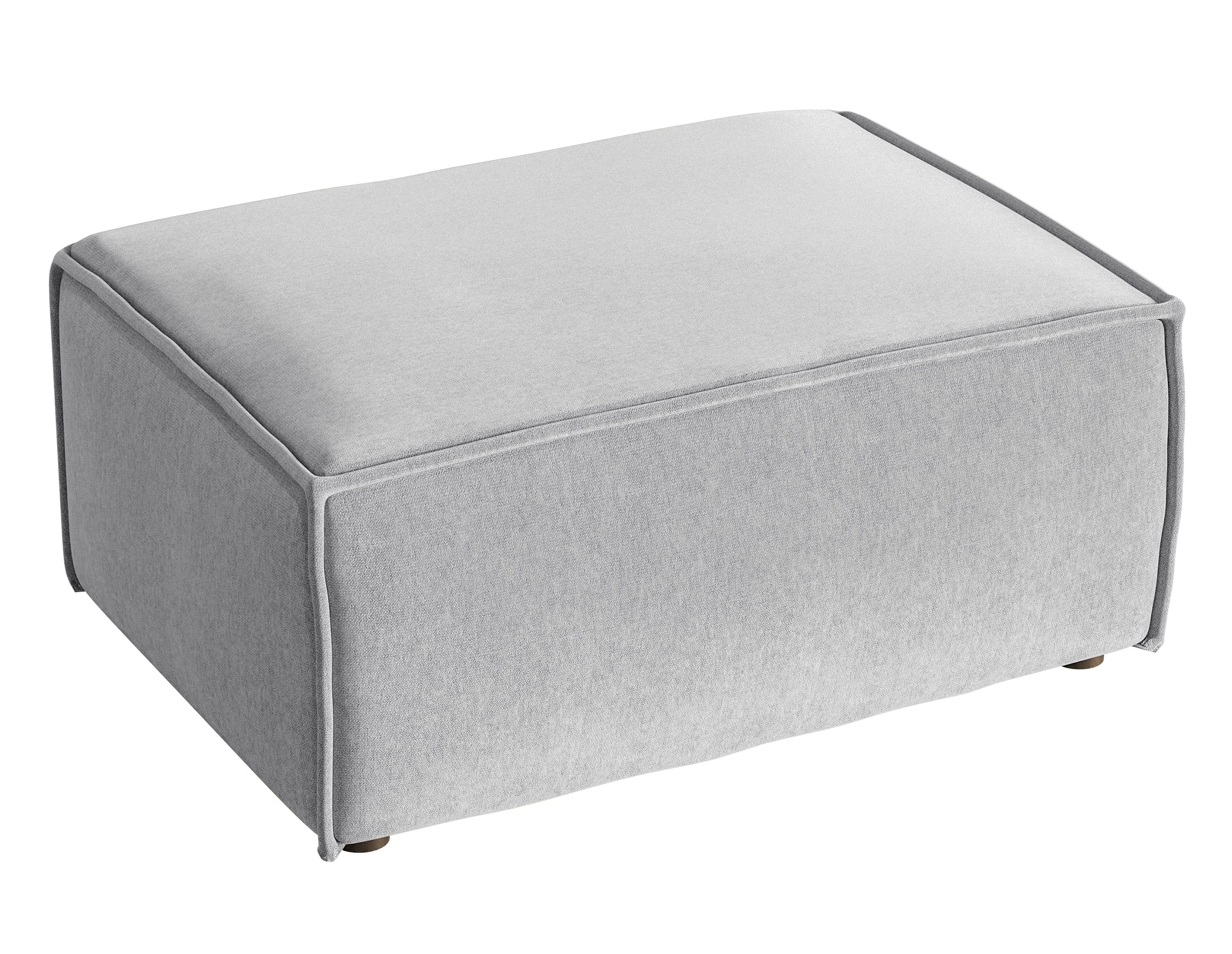 Hocker Copertino 65x90 cm hellgrauer hydrophober Samt