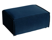 Hocker Copertino 65x90 cm, samtblau, wasserabweisend