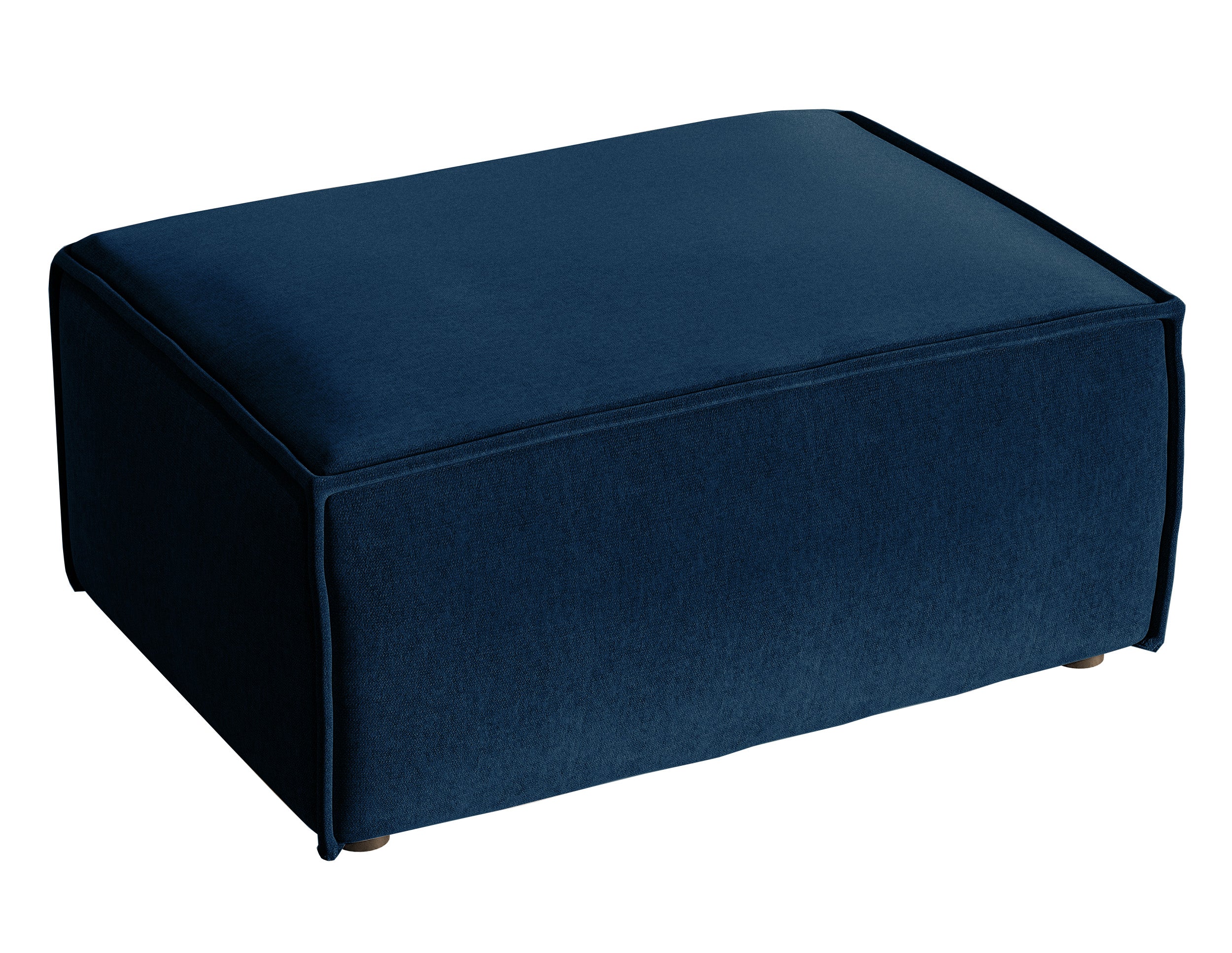 Hocker Copertino 65x90 cm, samtblau, wasserabweisend