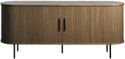 Kommode Gativel 180x76 cm Lamellen in gebranntem Eichenholz