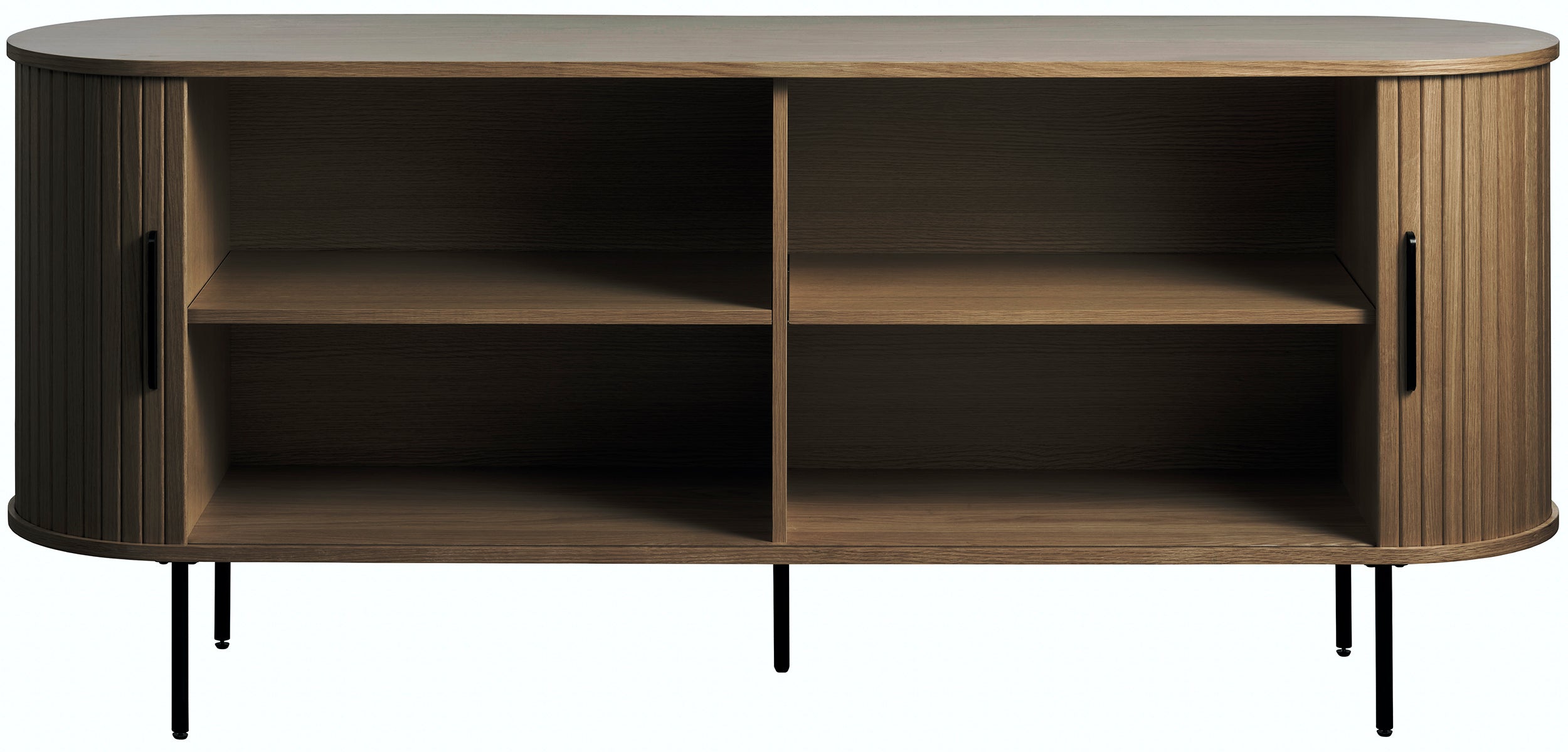 Kommode Gativel 180x76 cm Lamellen in gebranntem Eichenholz