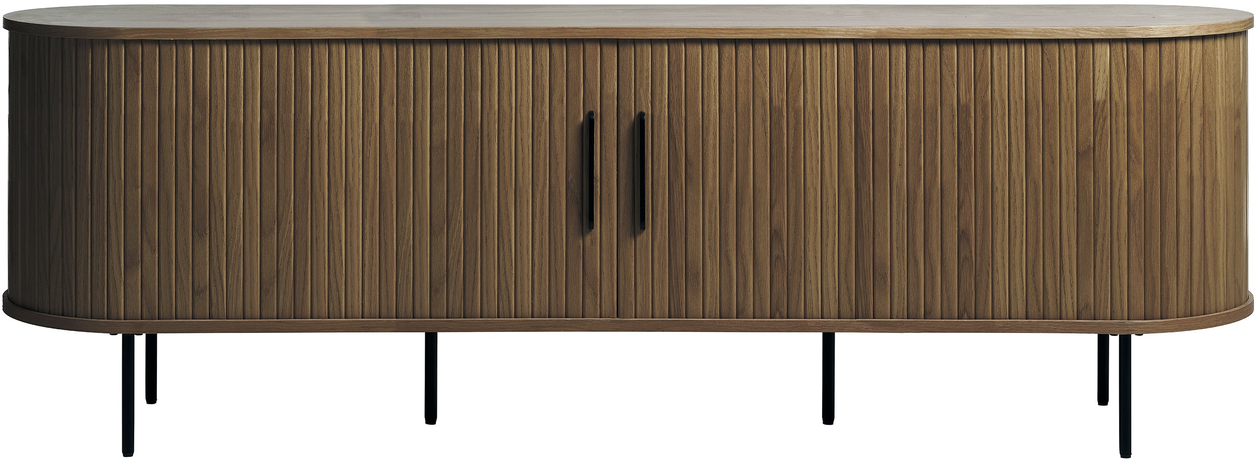 TV-Schrank Gativel 180 cm, Lamellen in gebranntem Eichenholz