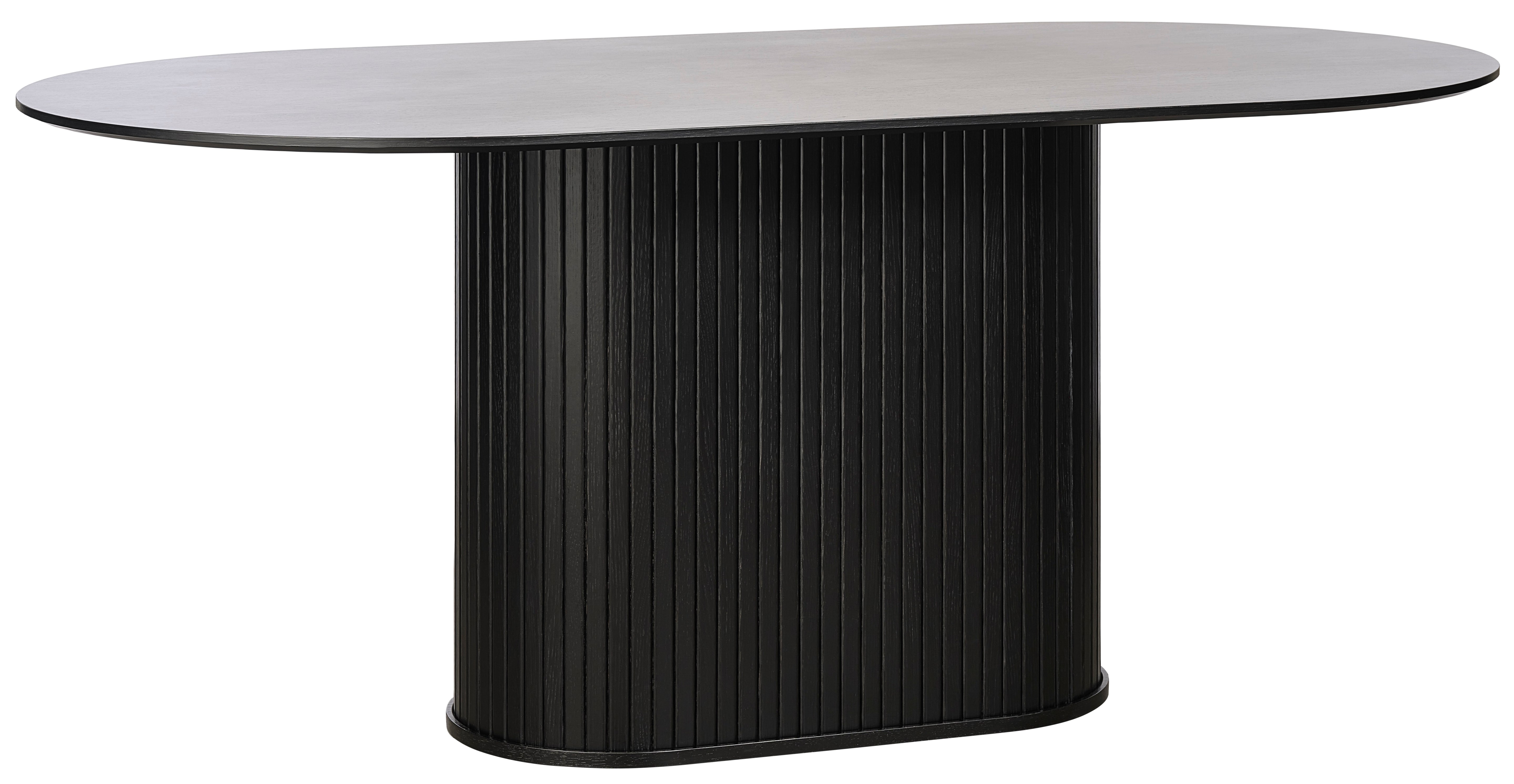 Ovaler Tisch Gativel 95x180 Eiche Schwarz