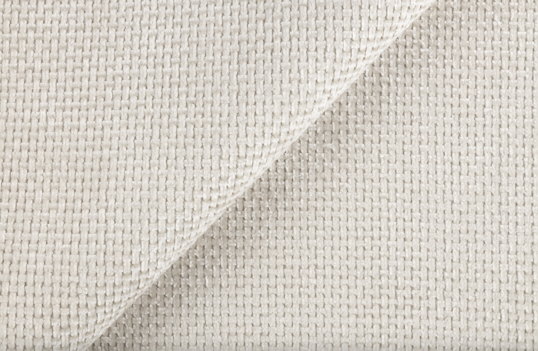 Dreisitziges Sofa Dandelino mit Schlafunktion, grau-beiger hydrophober Chenillestoff