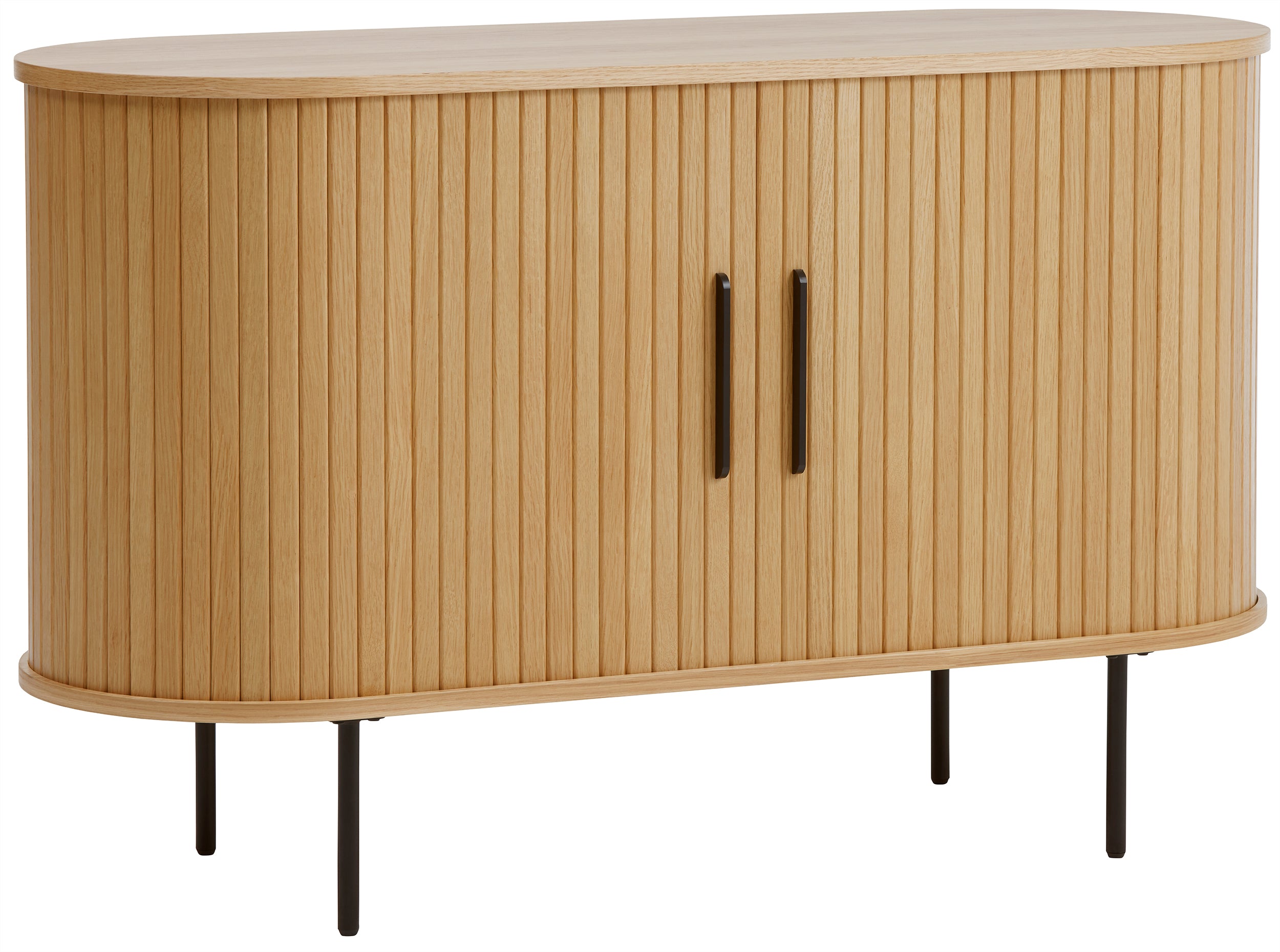 Kommode Gativel 120 cm mit Lamellen in natürlicher Eiche