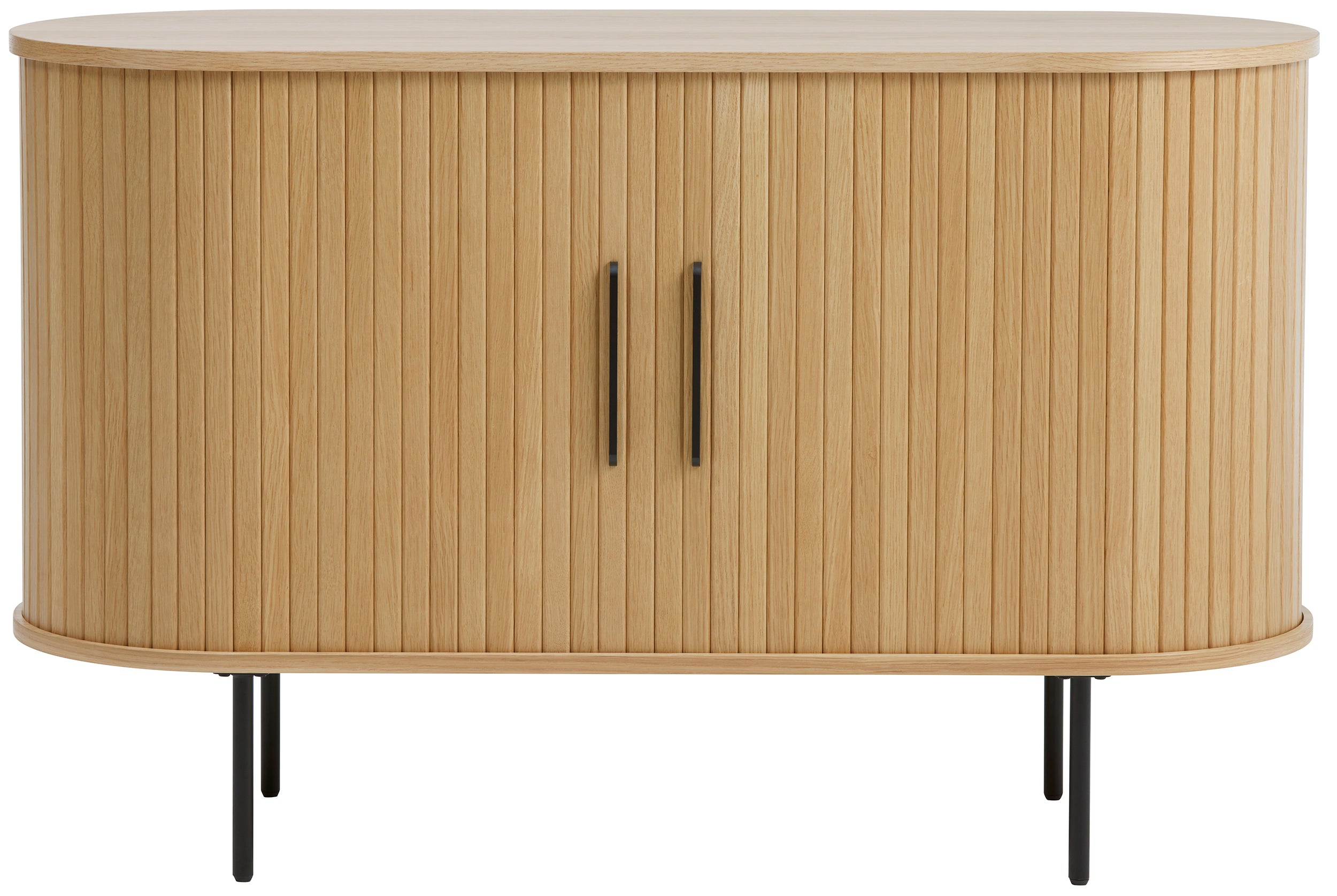 Kommode Gativel 120 cm mit Lamellen in natürlicher Eiche