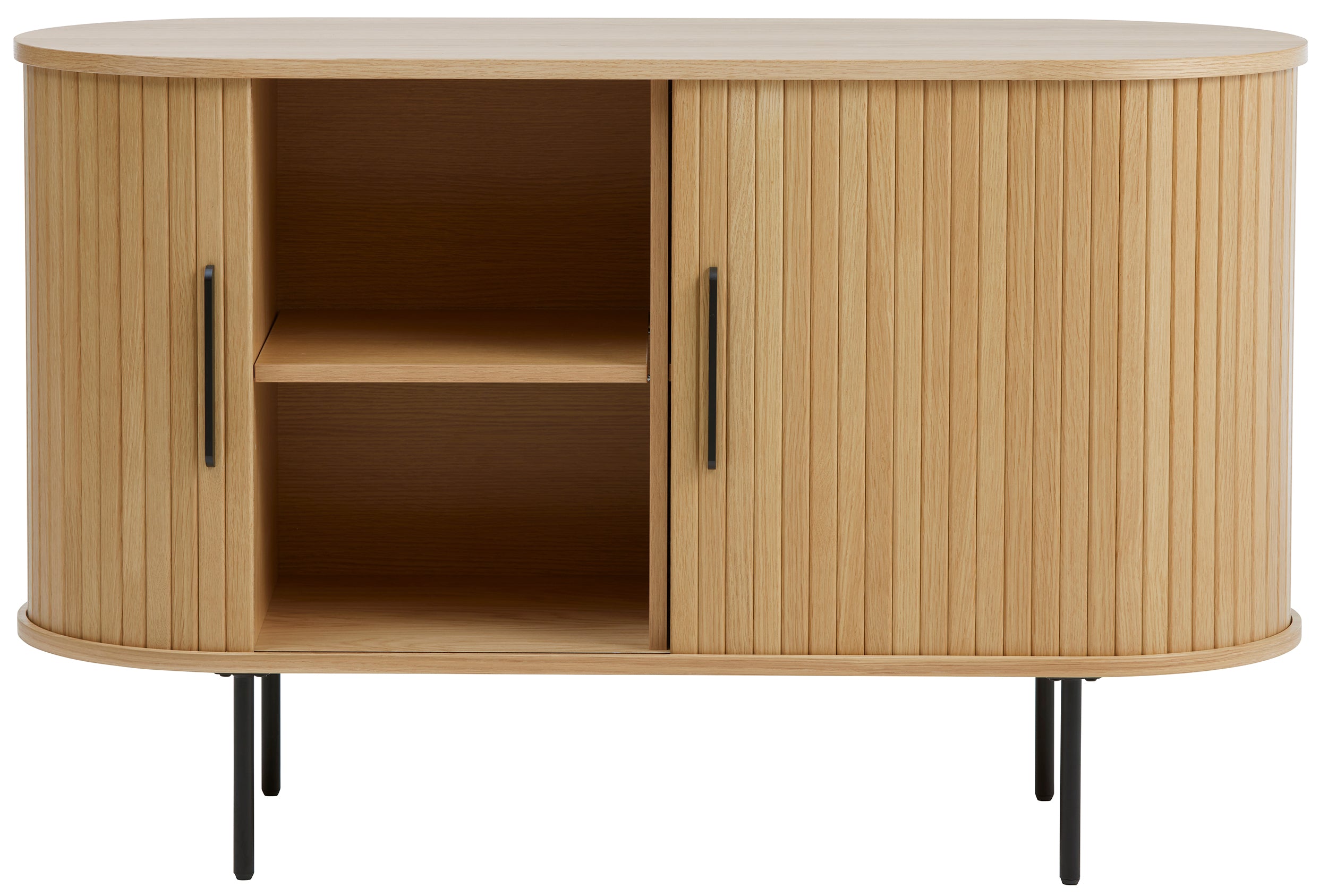 Kommode Gativel 120 cm mit Lamellen in natürlicher Eiche