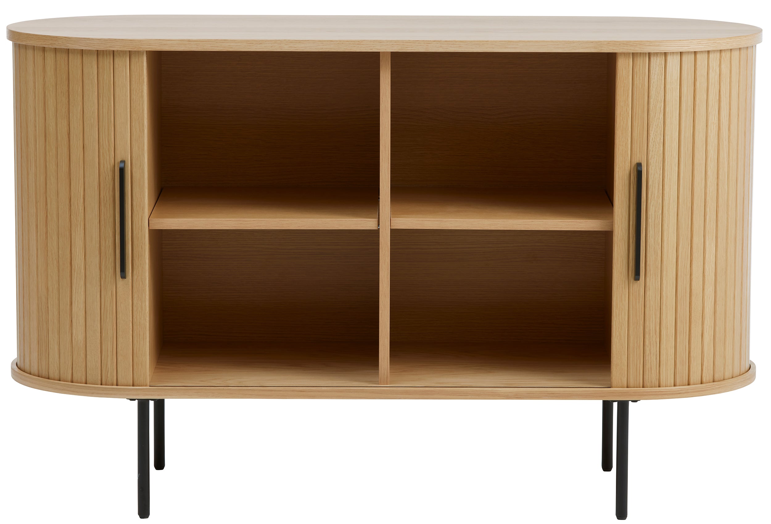 Kommode Gativel 120 cm mit Lamellen in natürlicher Eiche