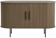 Kommode Gativel 120 cm Lamellen gebrannte Eiche