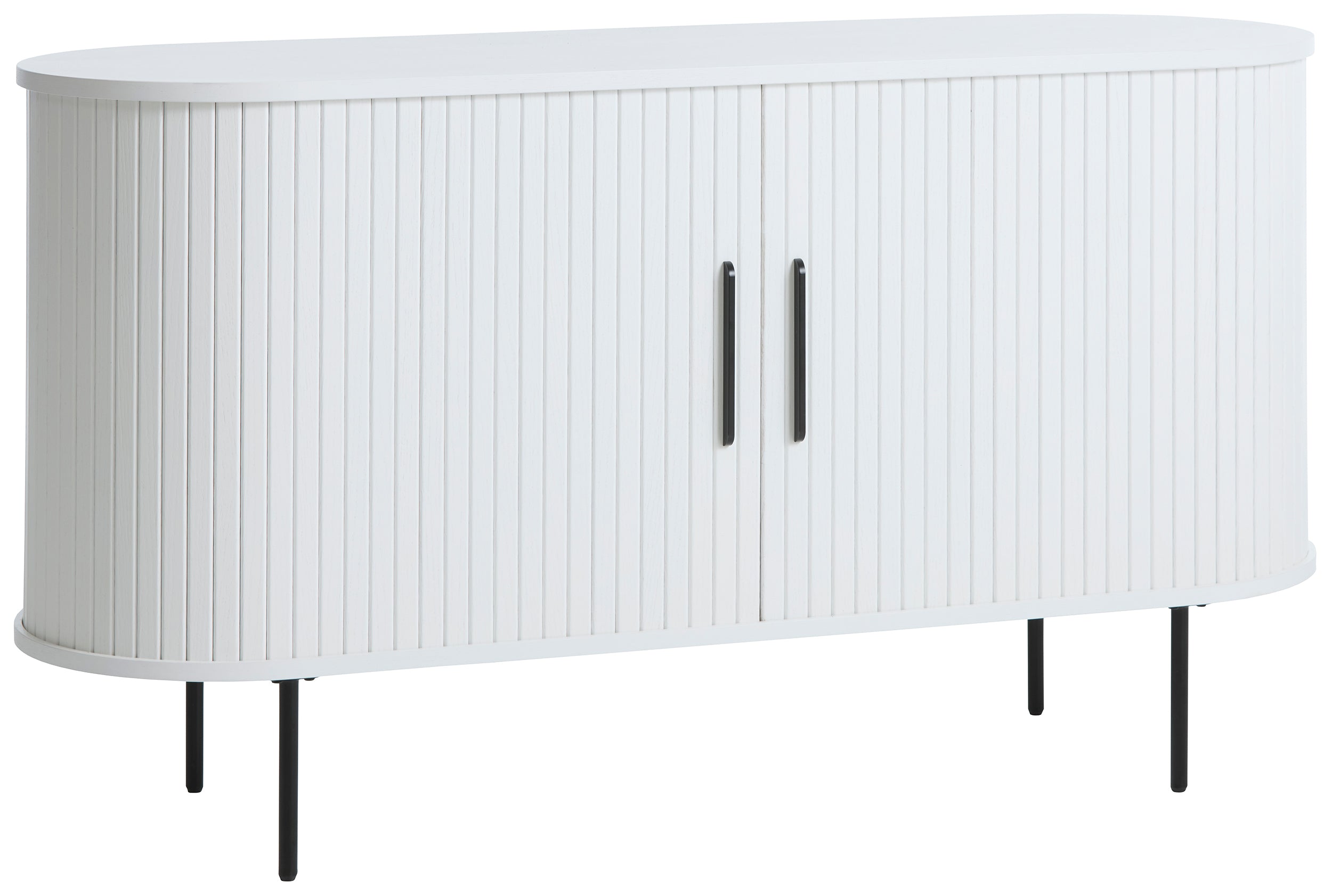 Kommode Gativel 120 cm weiße Lamellen