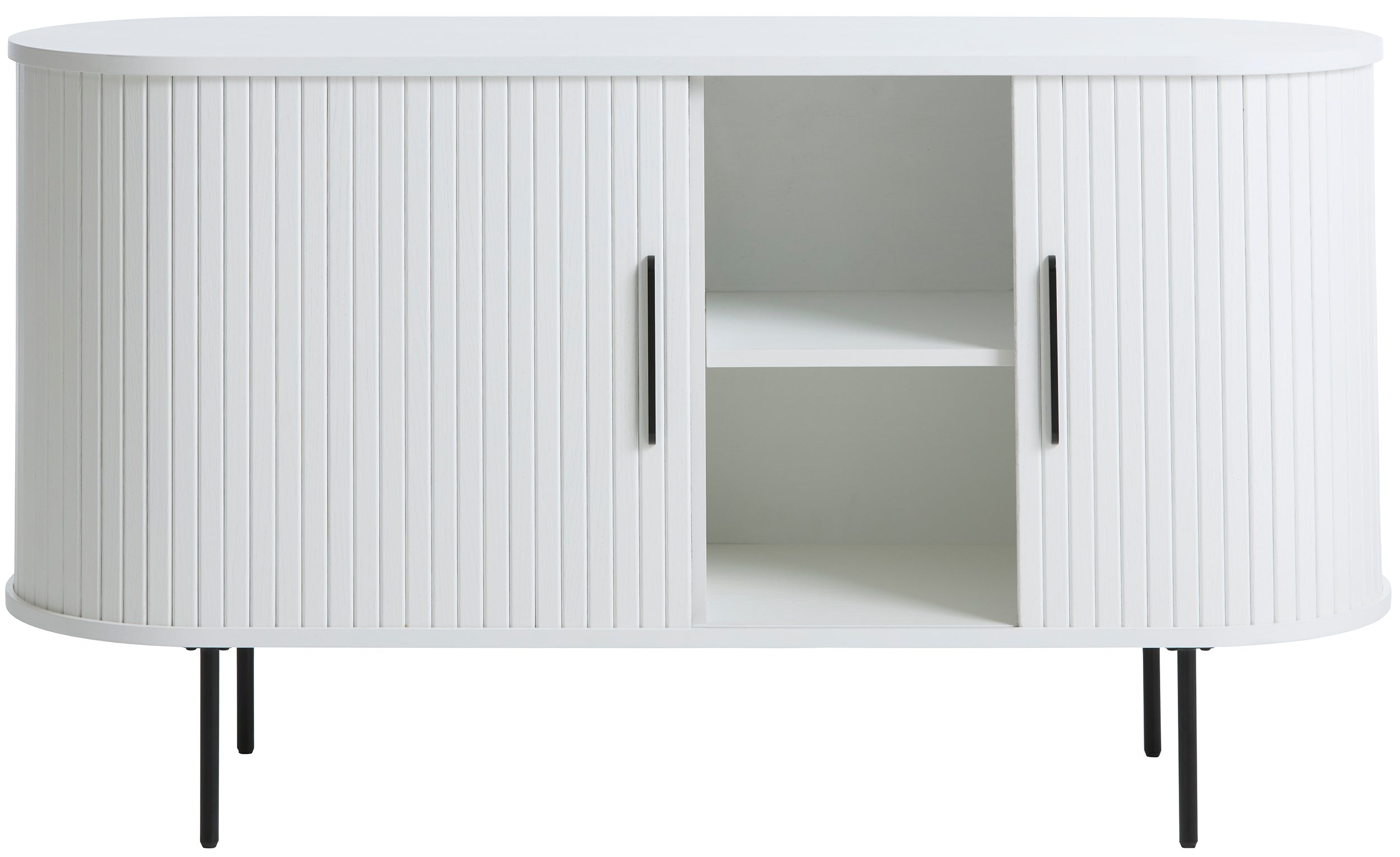 Kommode Gativel 120 cm weiße Lamellen