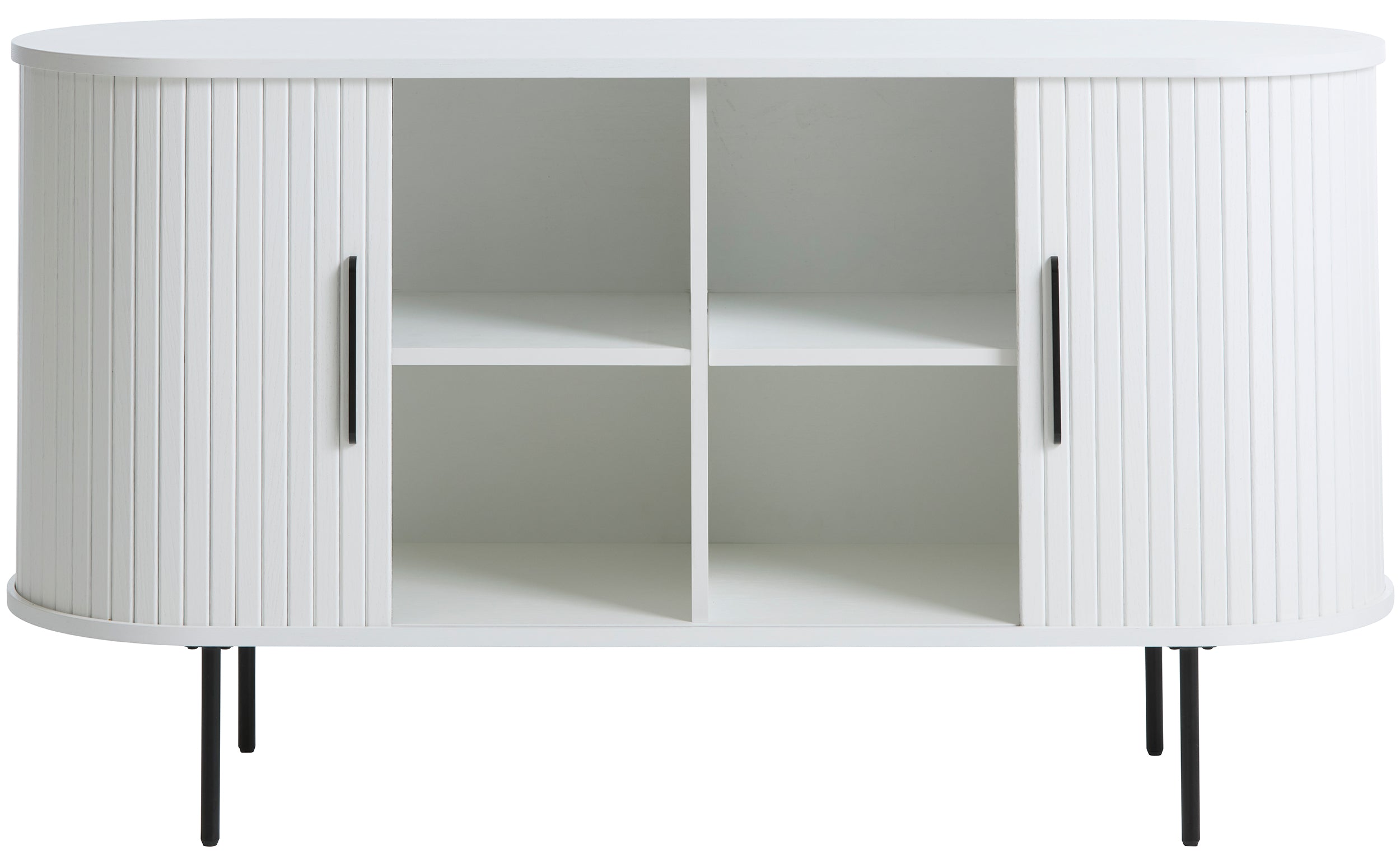 Kommode Gativel 120 cm weiße Lamellen