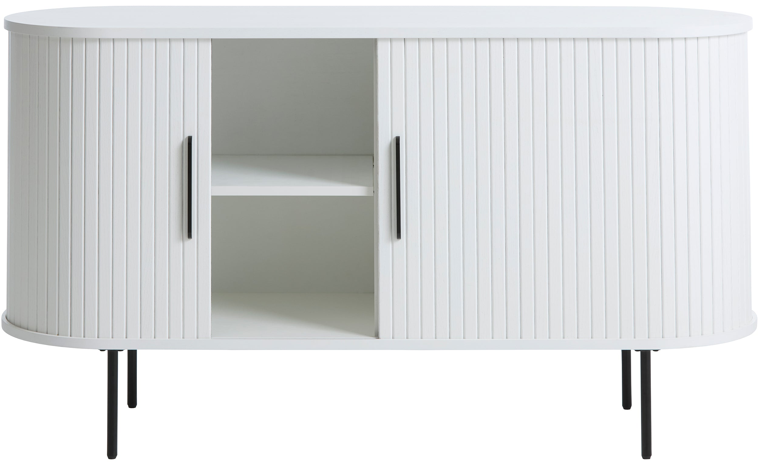 Kommode Gativel 120 cm weiße Lamellen