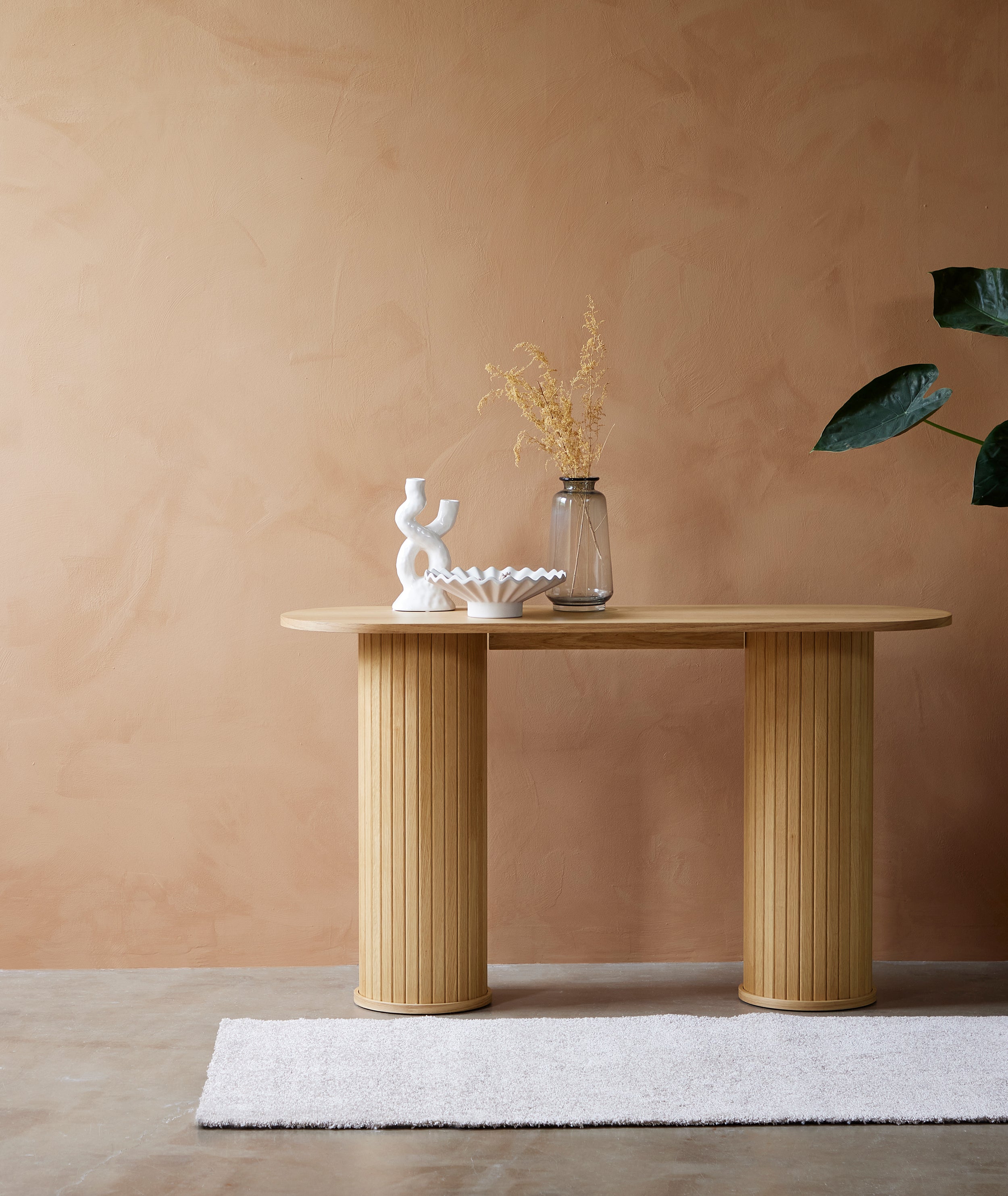 Gativel Konsole 130 cm Lamellen natürliche Eiche
