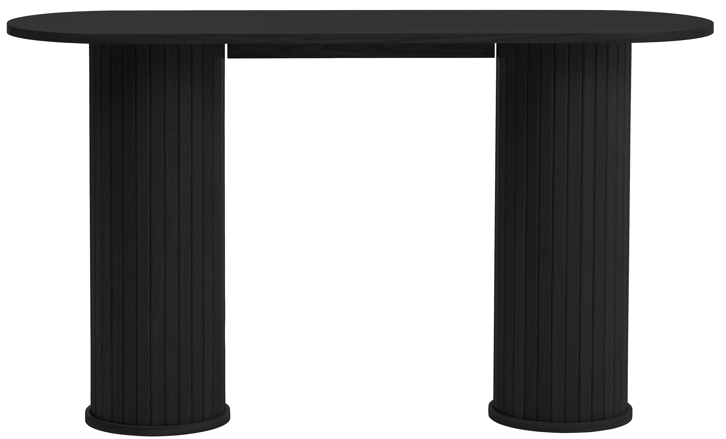 Gativel Konsole 130 cm Lamellen Eiche Schwarz