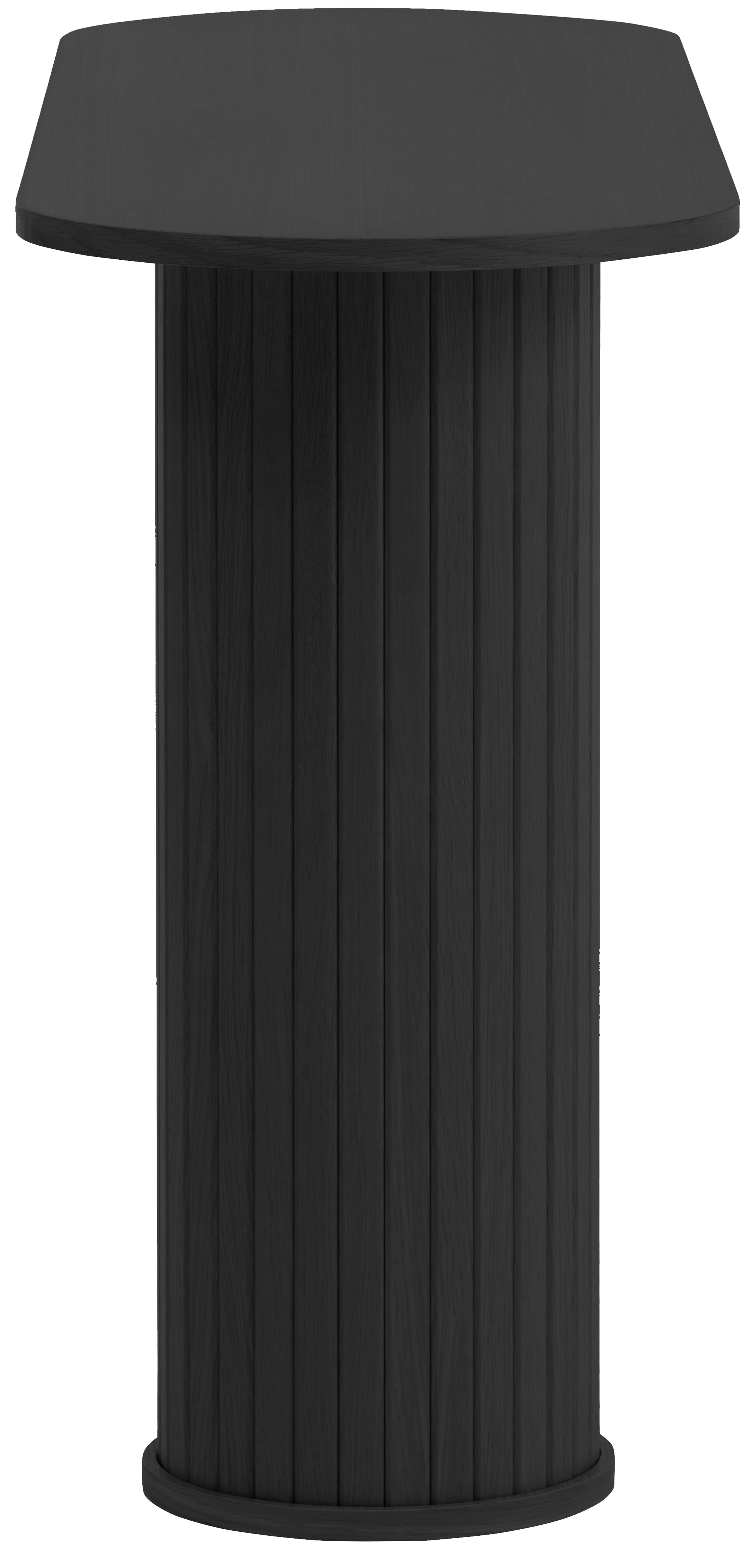 Gativel Konsole 130 cm Lamellen Eiche Schwarz
